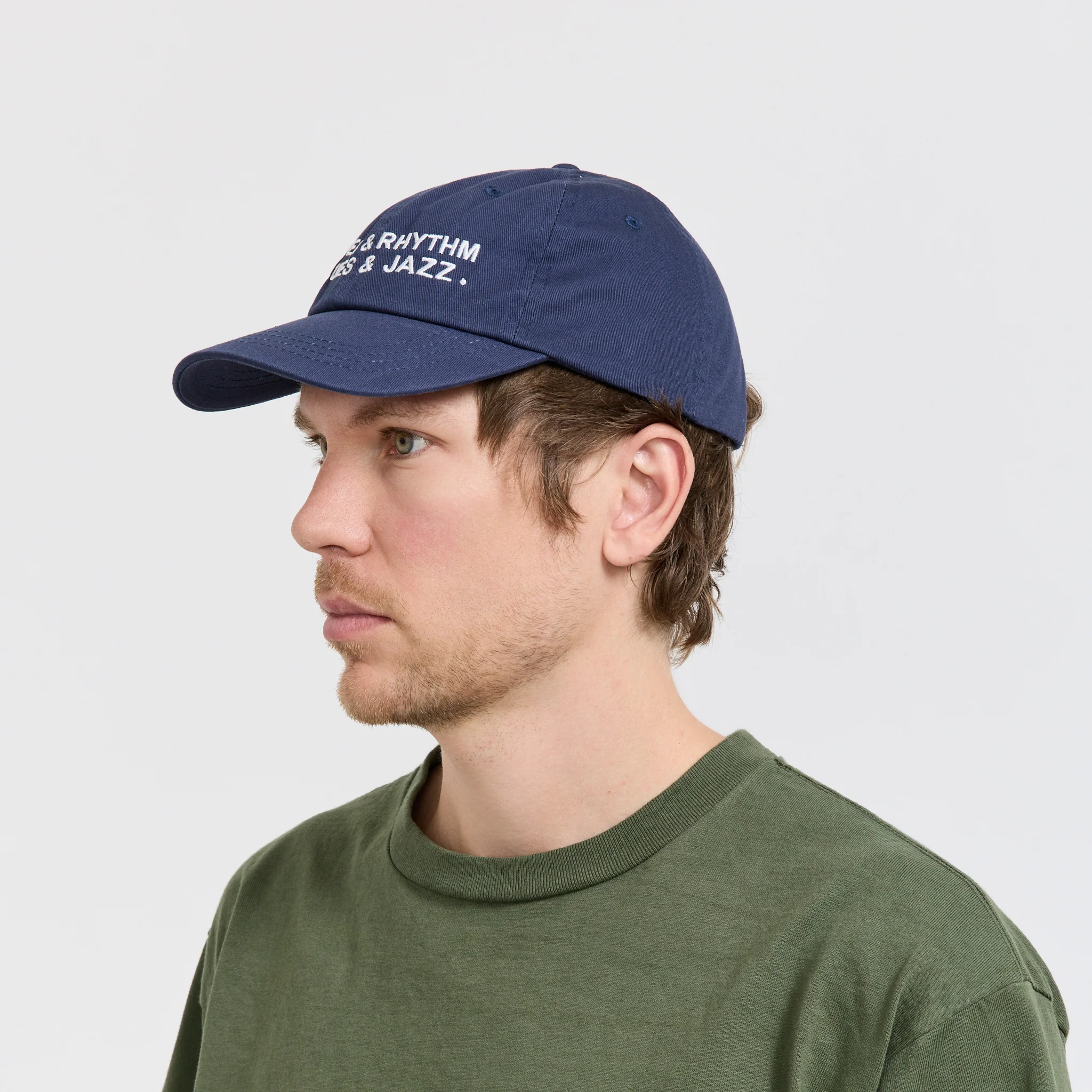 Gospel & Rhythm & Blues & Jazz Embroidered Cap Navy - Image 5