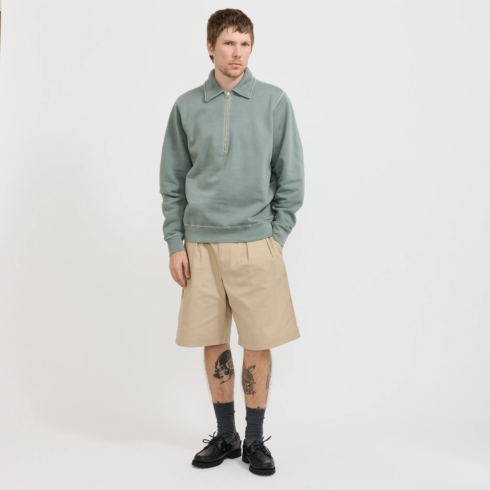 Halfzip Sweat Agave Green - Image 2