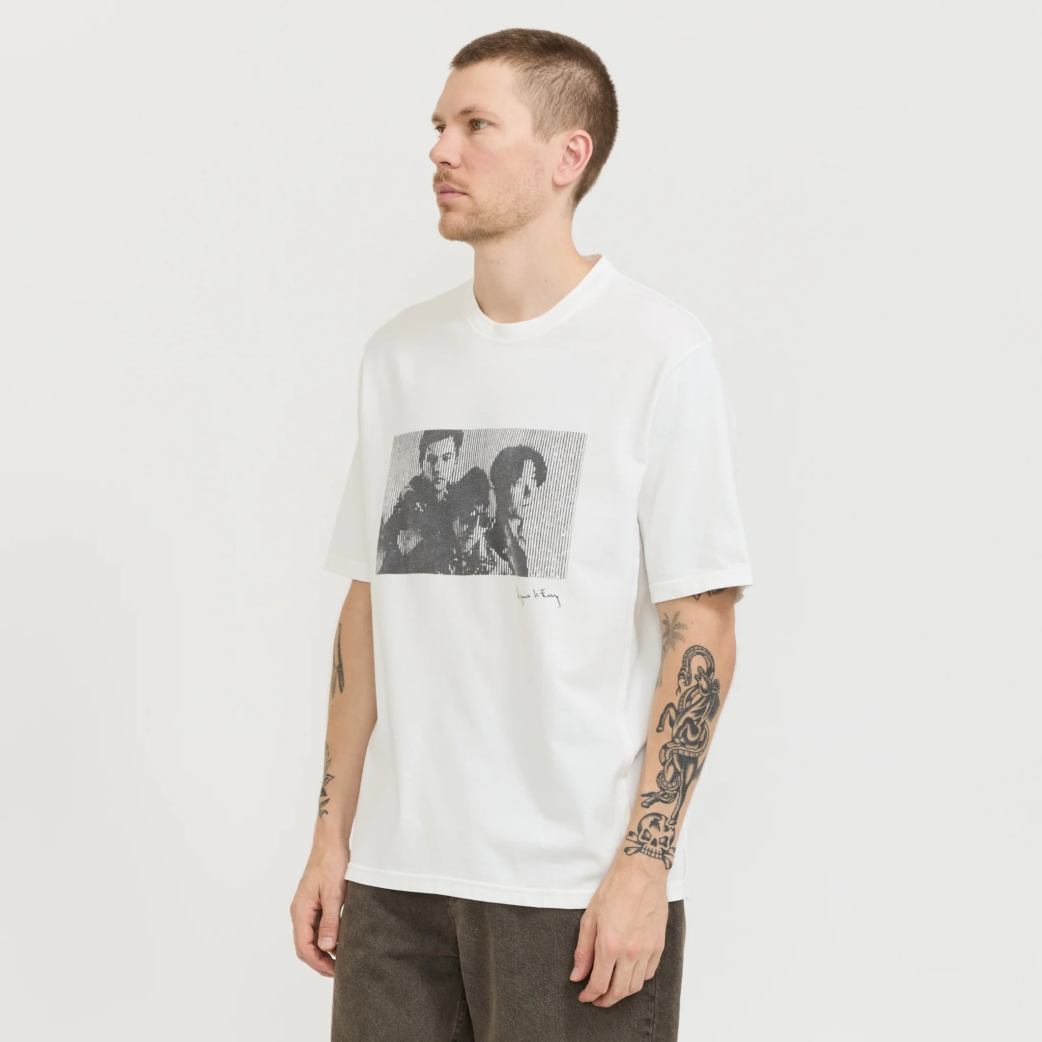 Happiness Is Easy Tee Off White