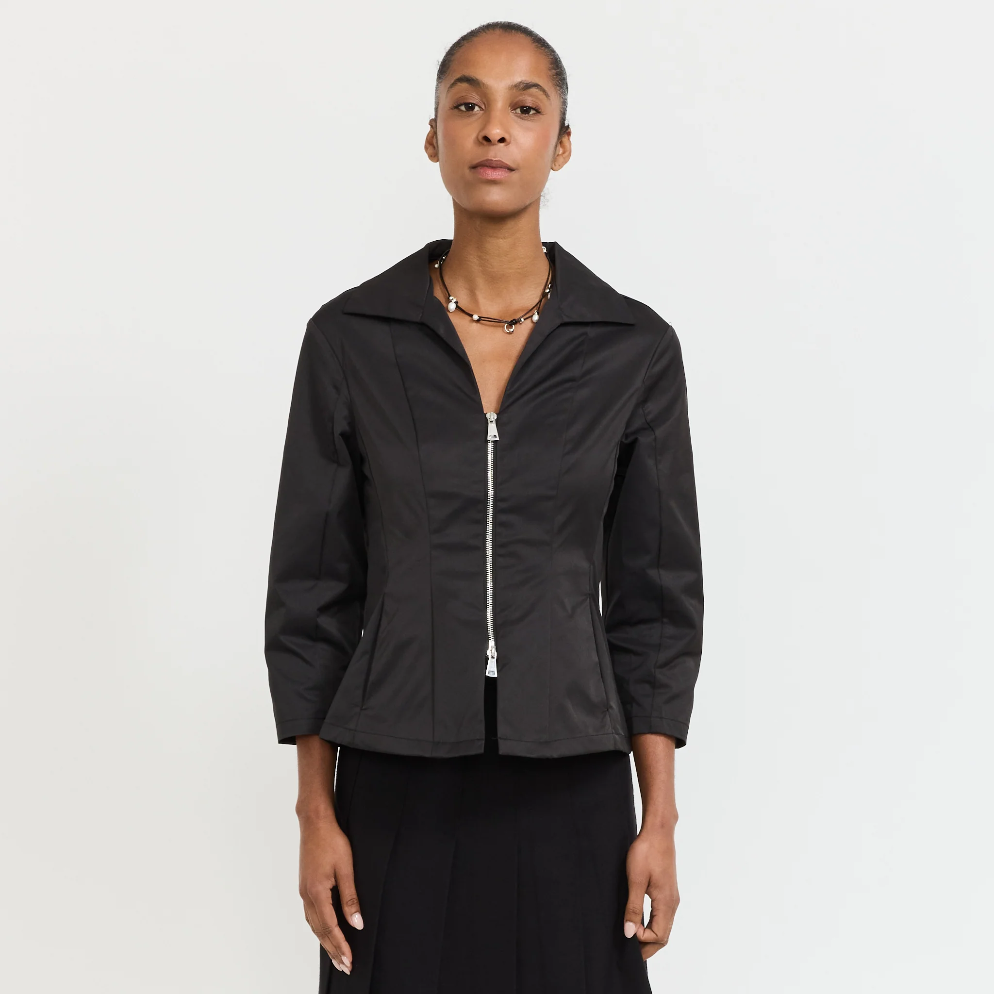 Harlem Zippered Shirt Black
