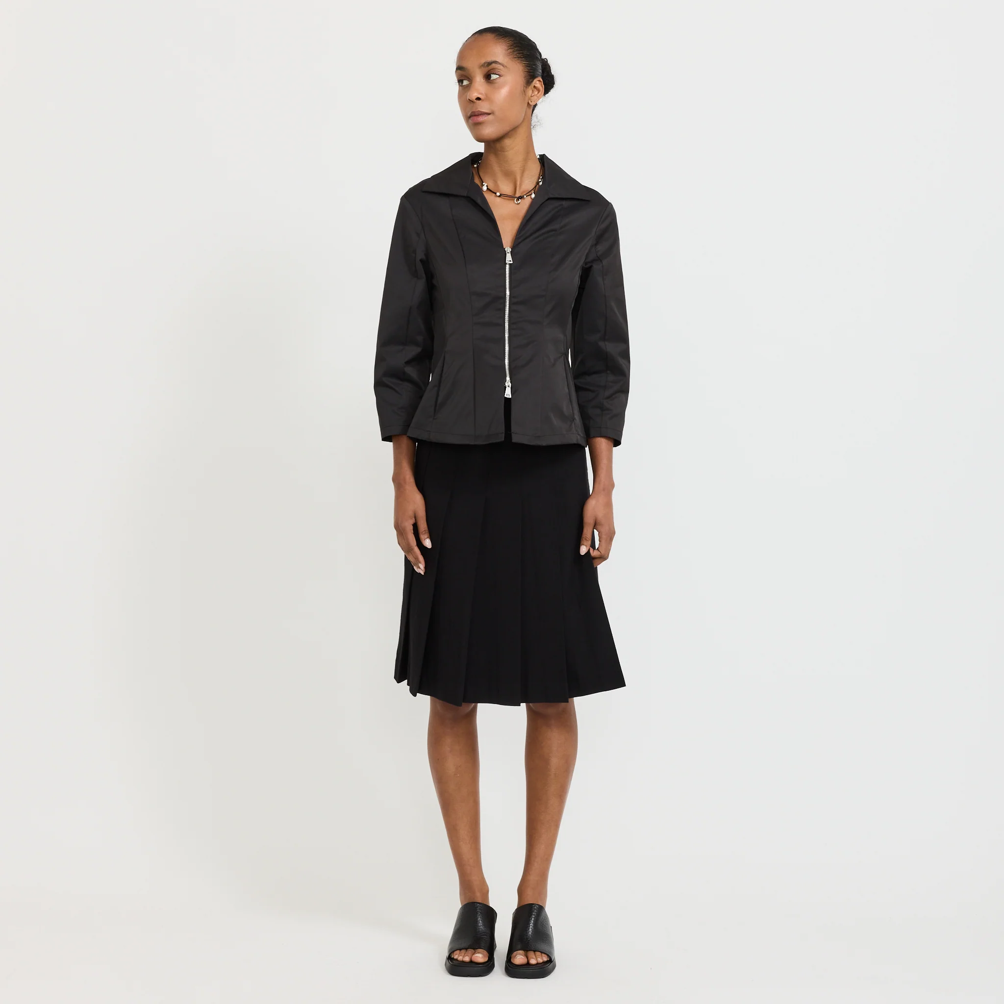 Harlem Zippered Shirt Black - Image 2