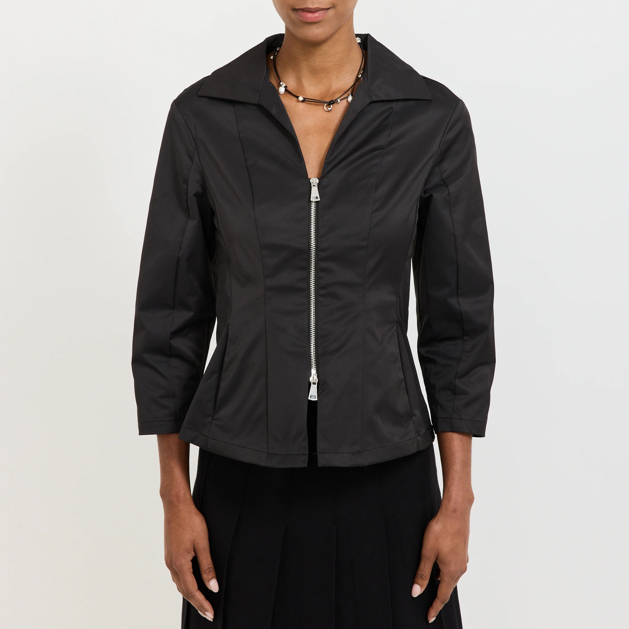 Harlem Zippered Shirt Black - Image 5