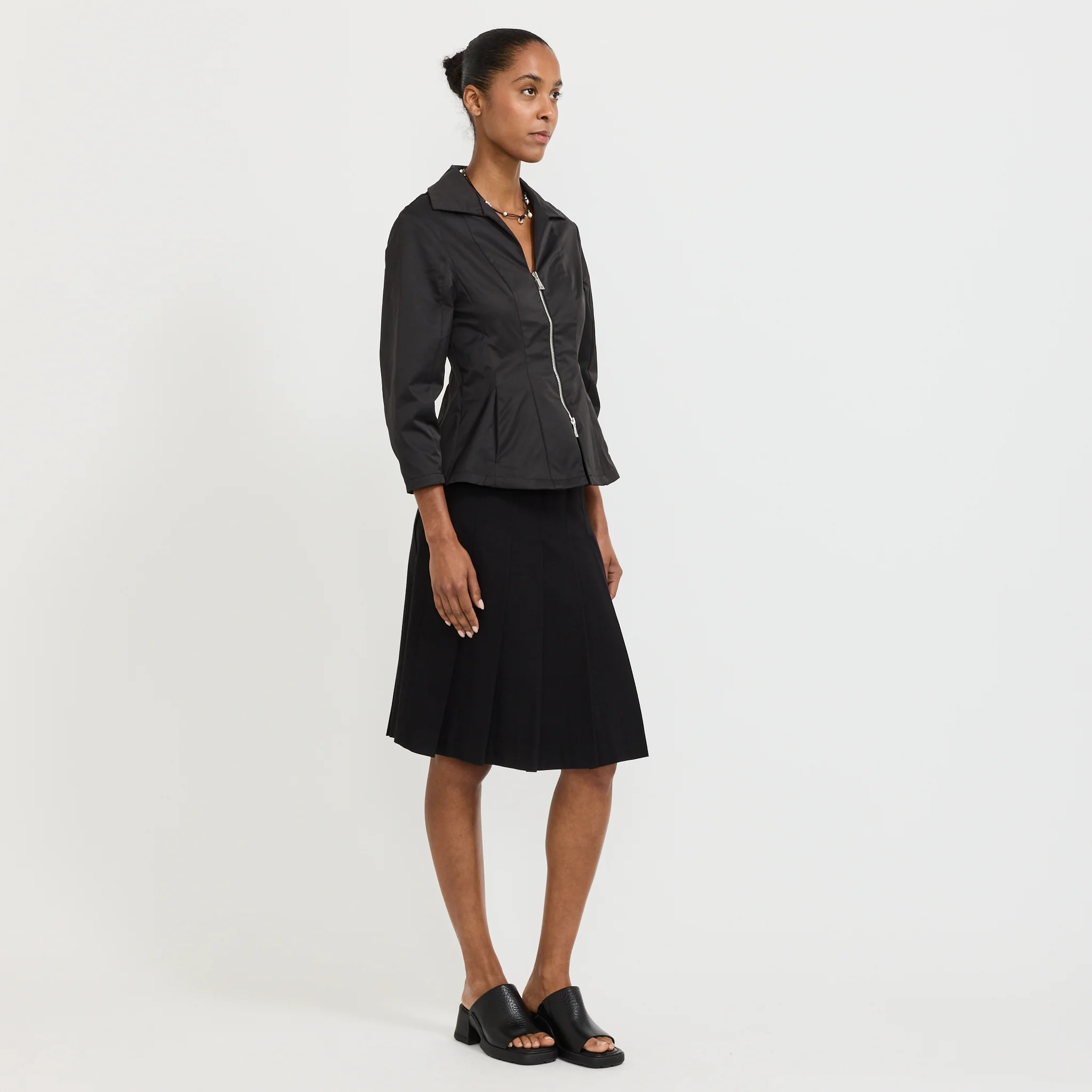 Harlem Zippered Shirt Black - Image 6