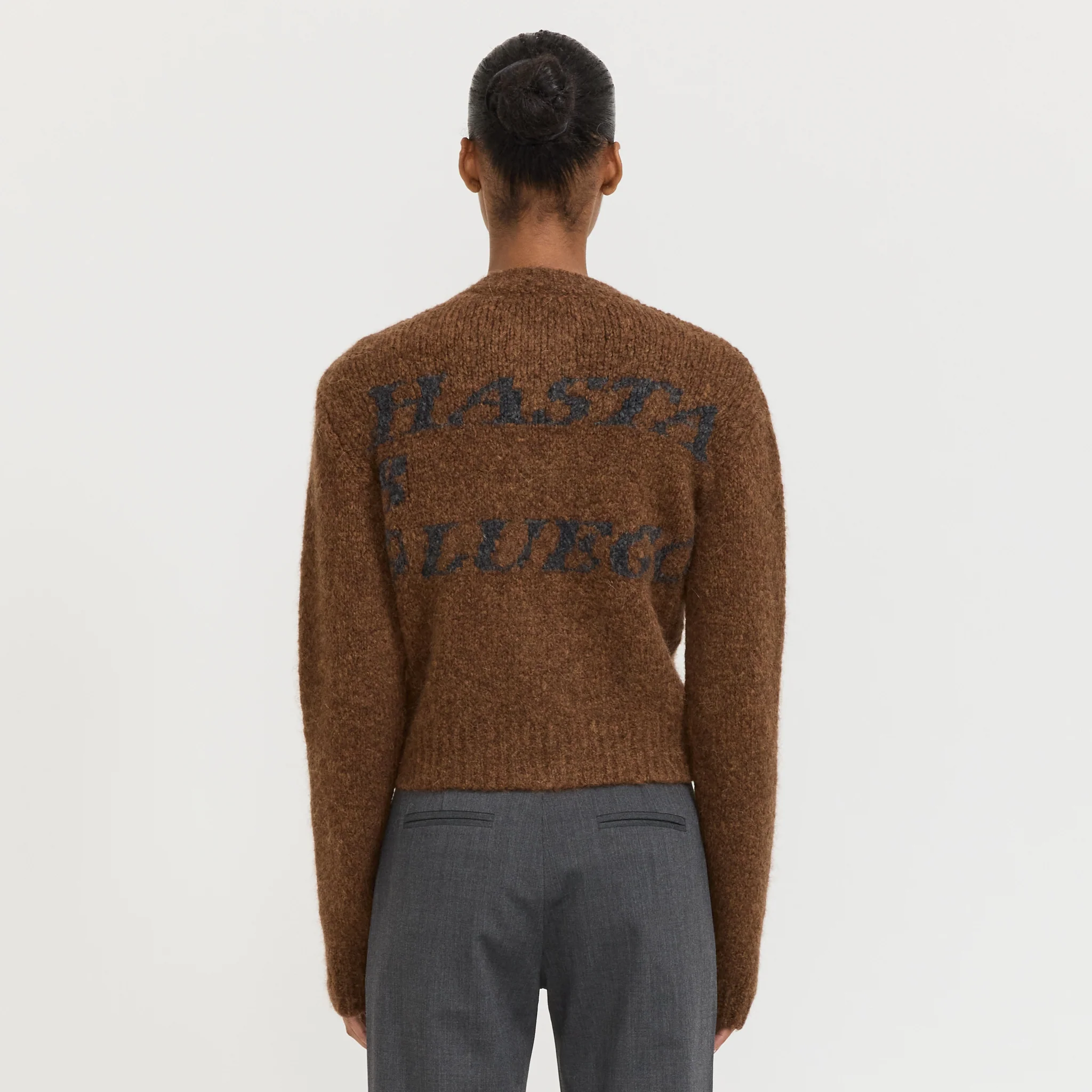 Hasta Luego Zip Sweater Brown - Image 2