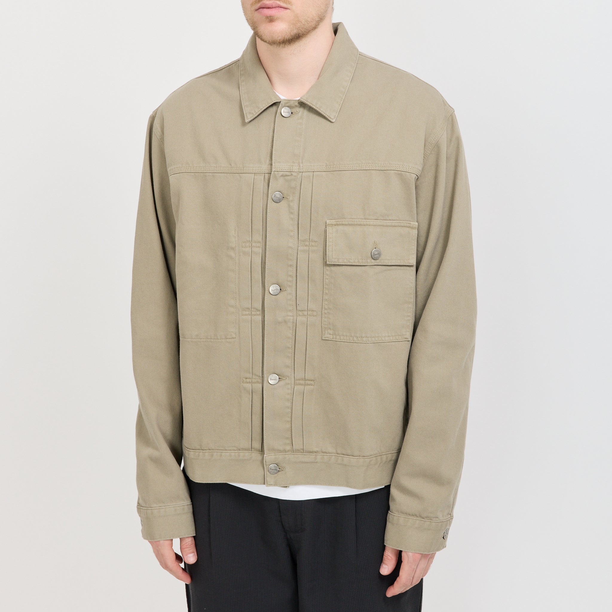 Hazy Twill Jacket Light Taupe - Image 5