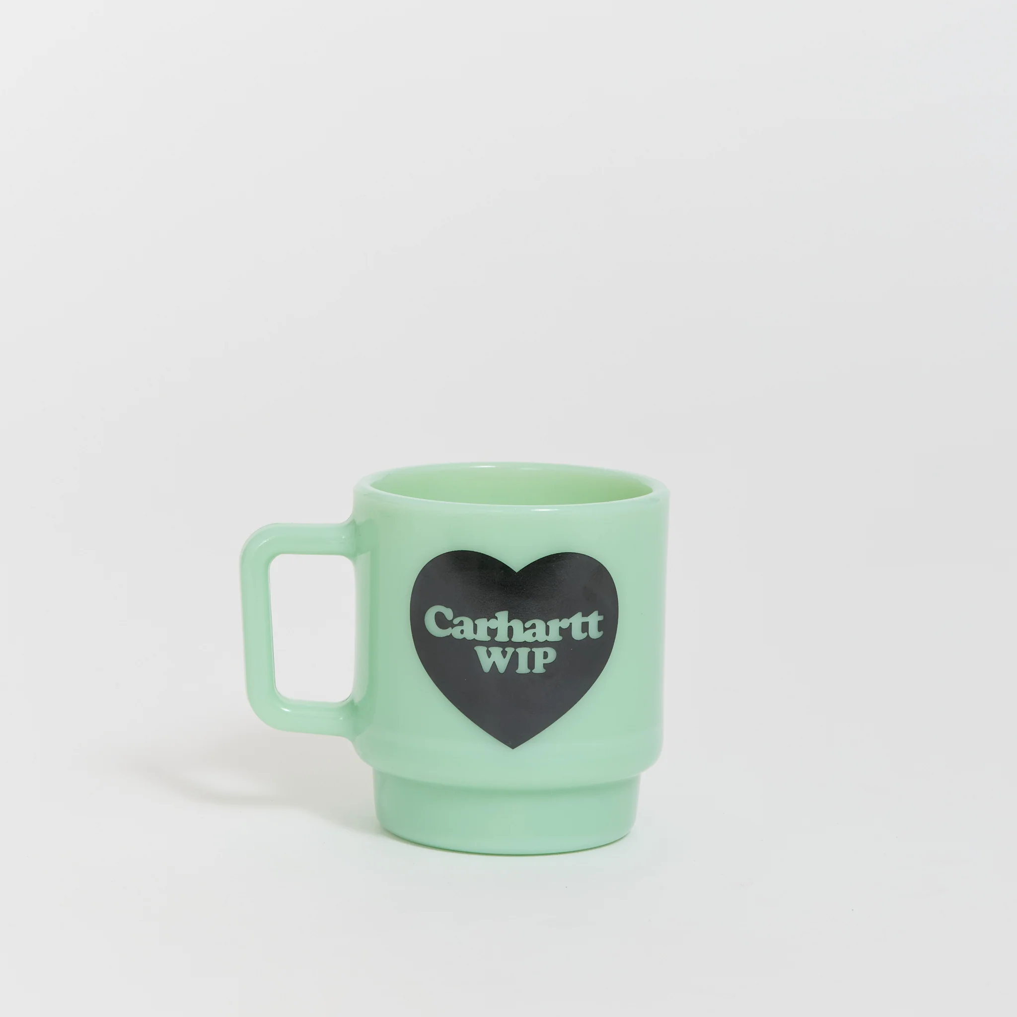 Heart Glass Mug Jade