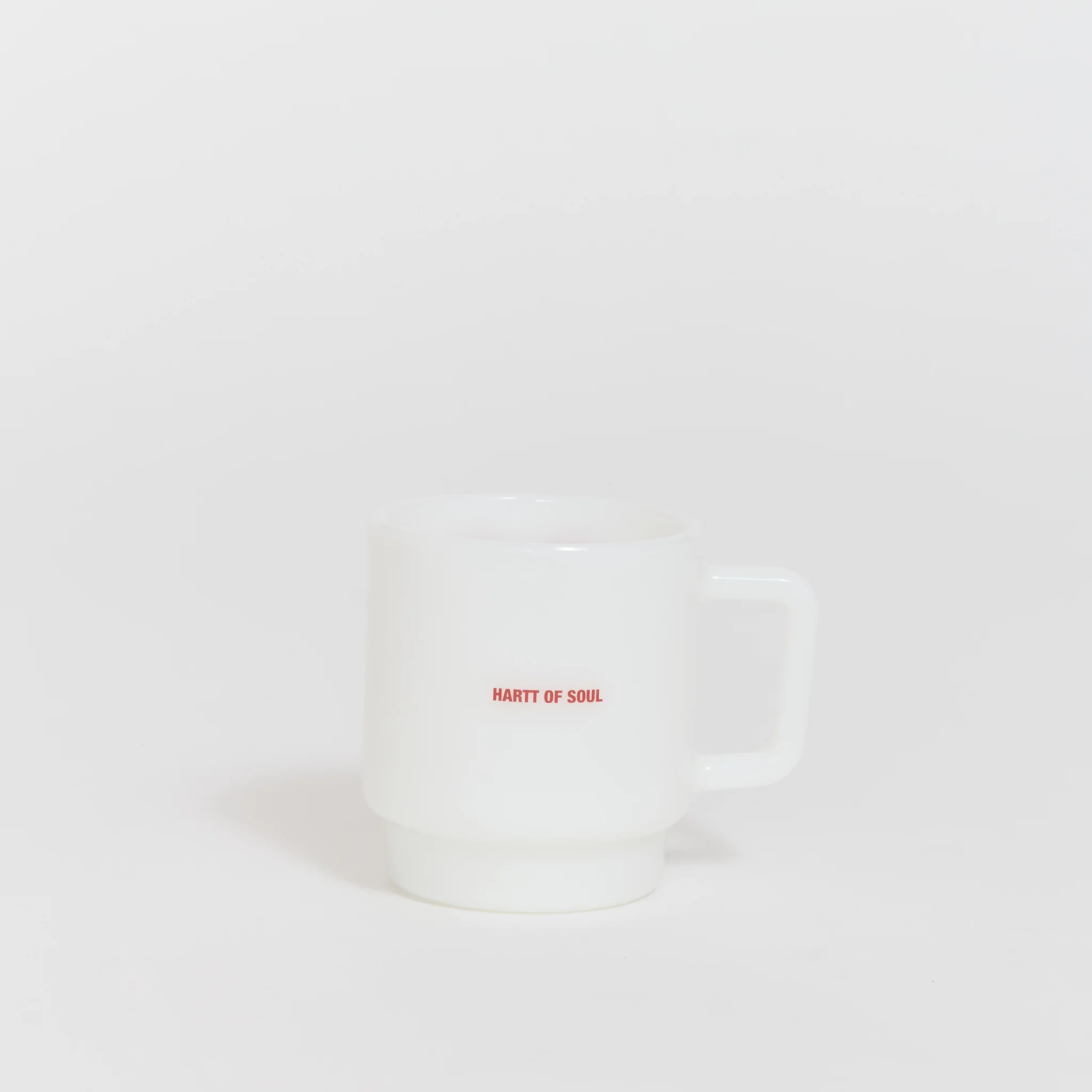 Heart Glass Mug White - Image 2
