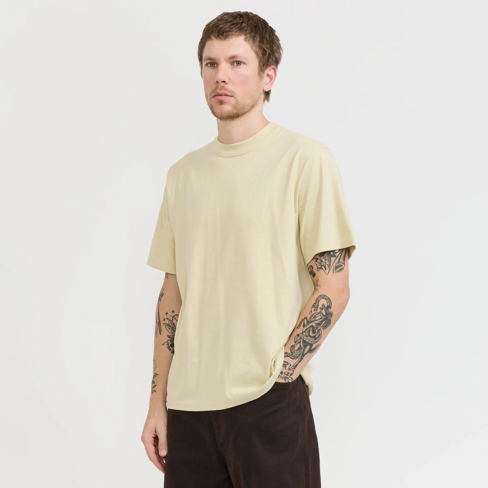 Heritage T-Shirt Gravel Ecru