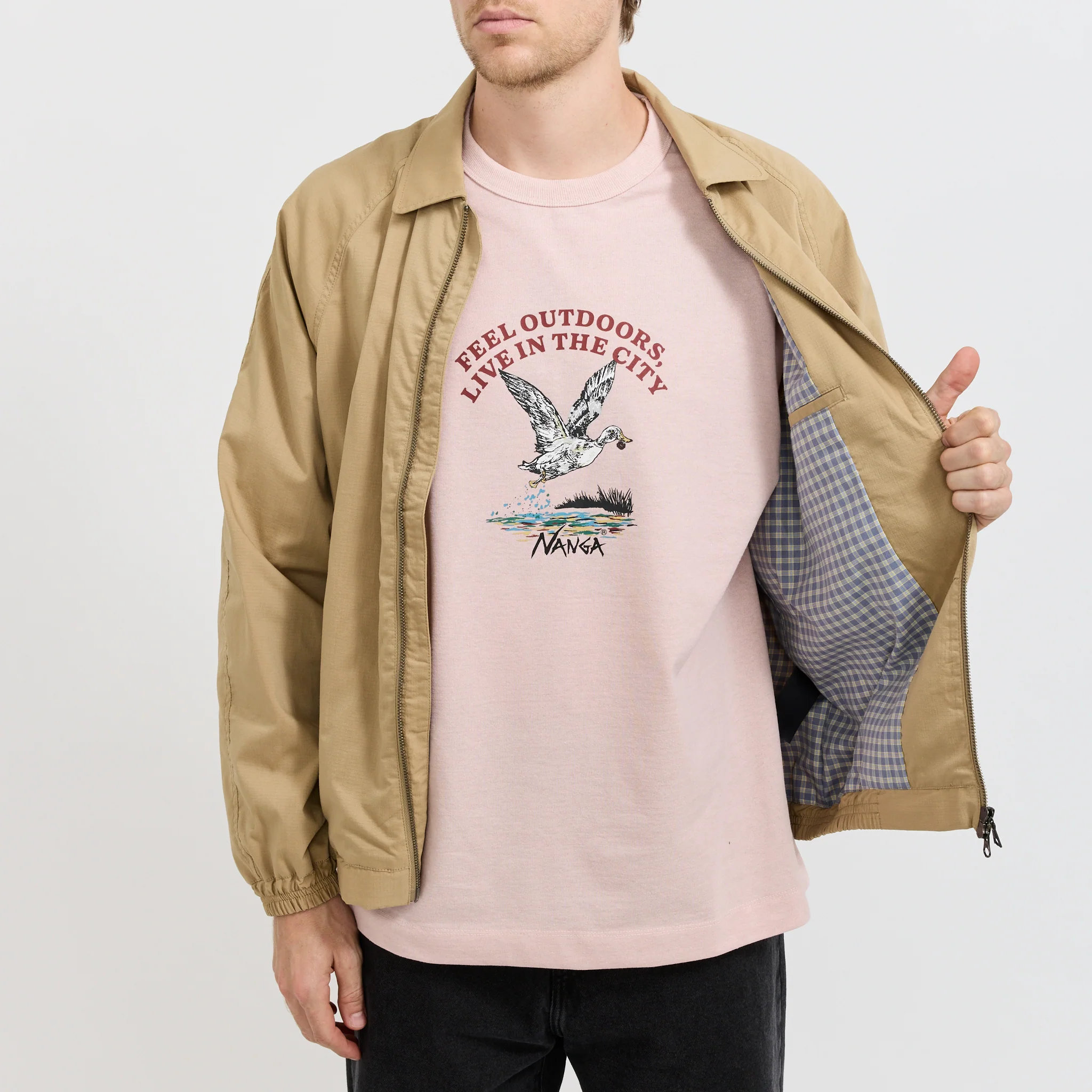 Hinoc Ripstop Drizzler Jacket Beige - Image 6