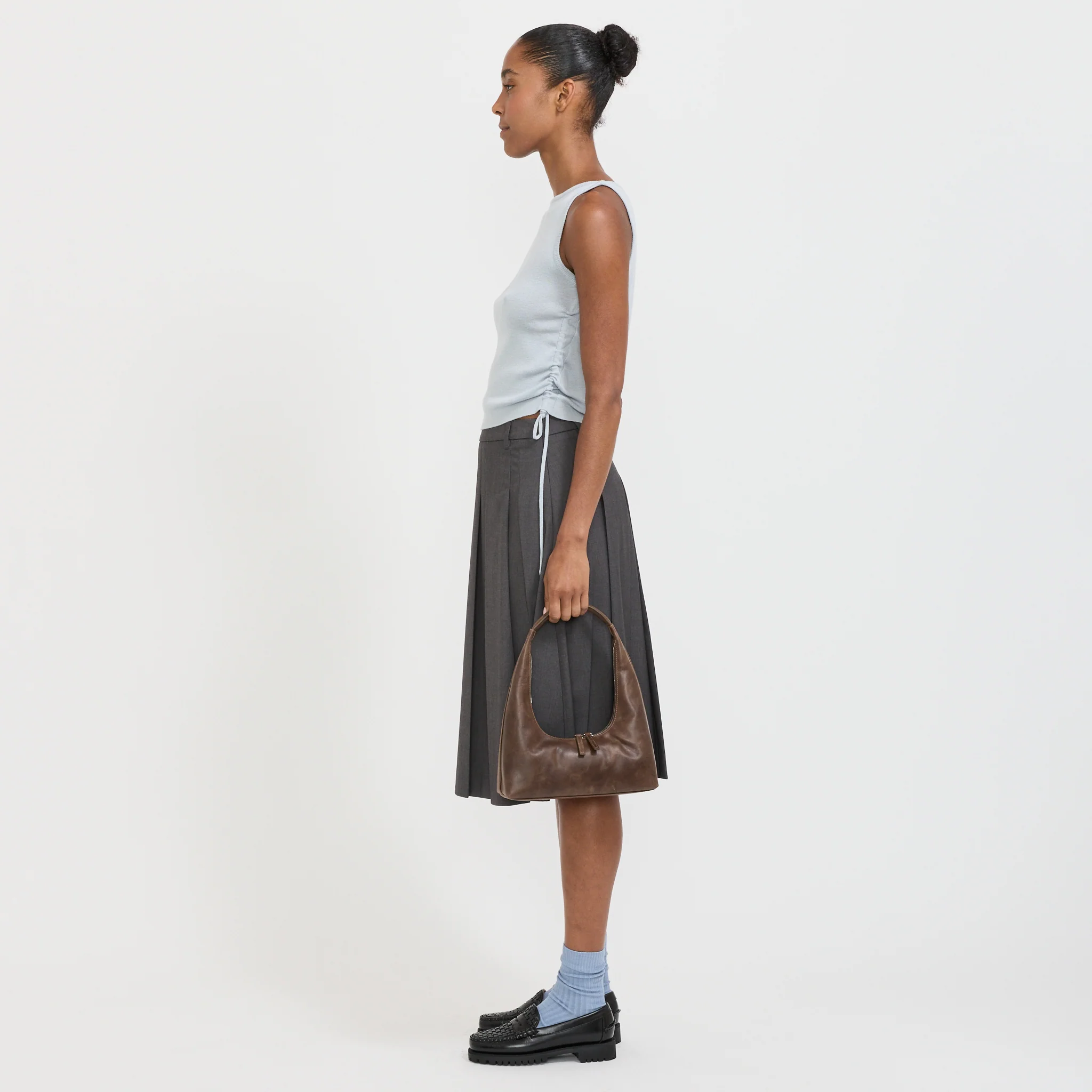 Hobo Shoulder Washed Brown Pull-Up - Image 6