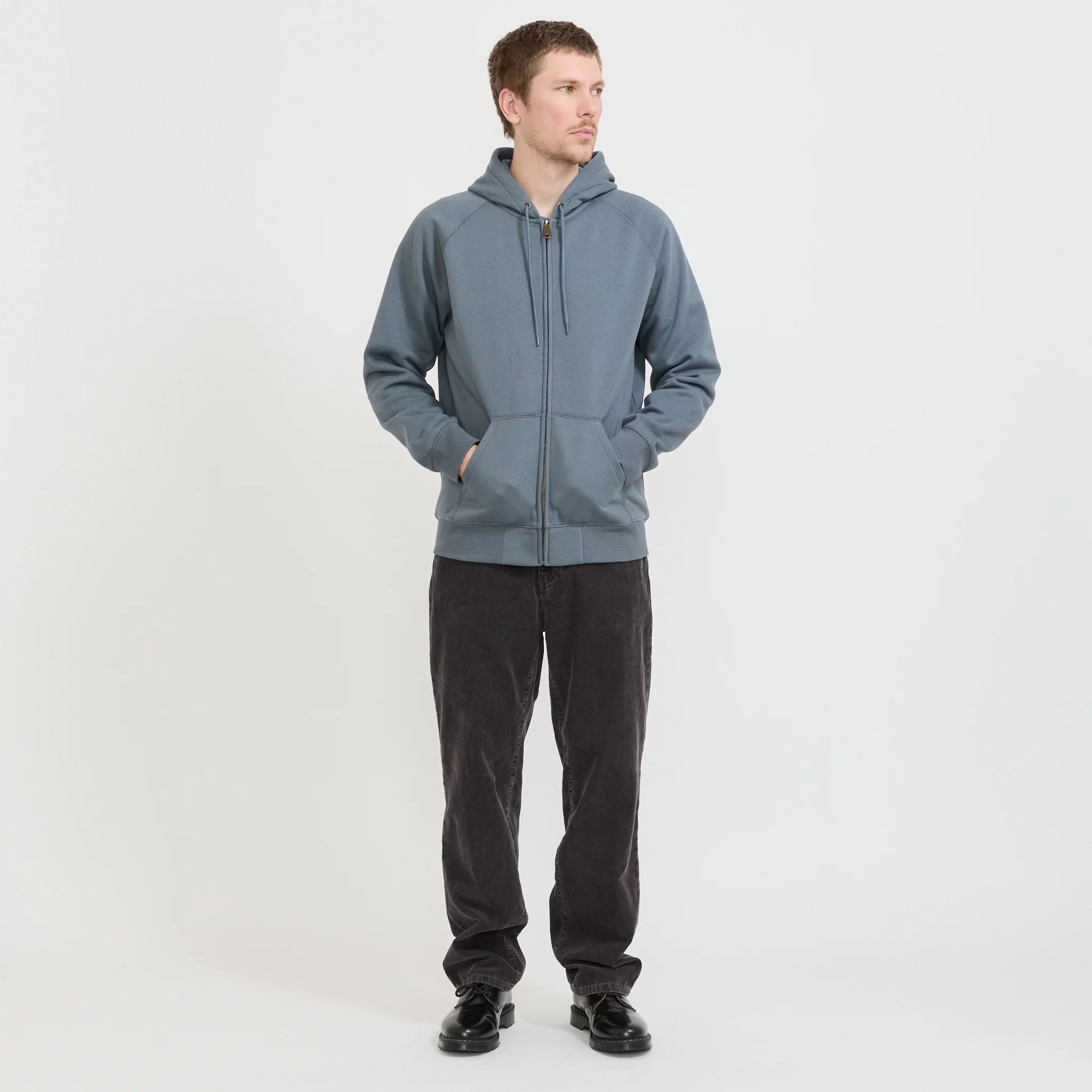 Hooded Chase Jacket Cozy Blue/Gold - Image 2