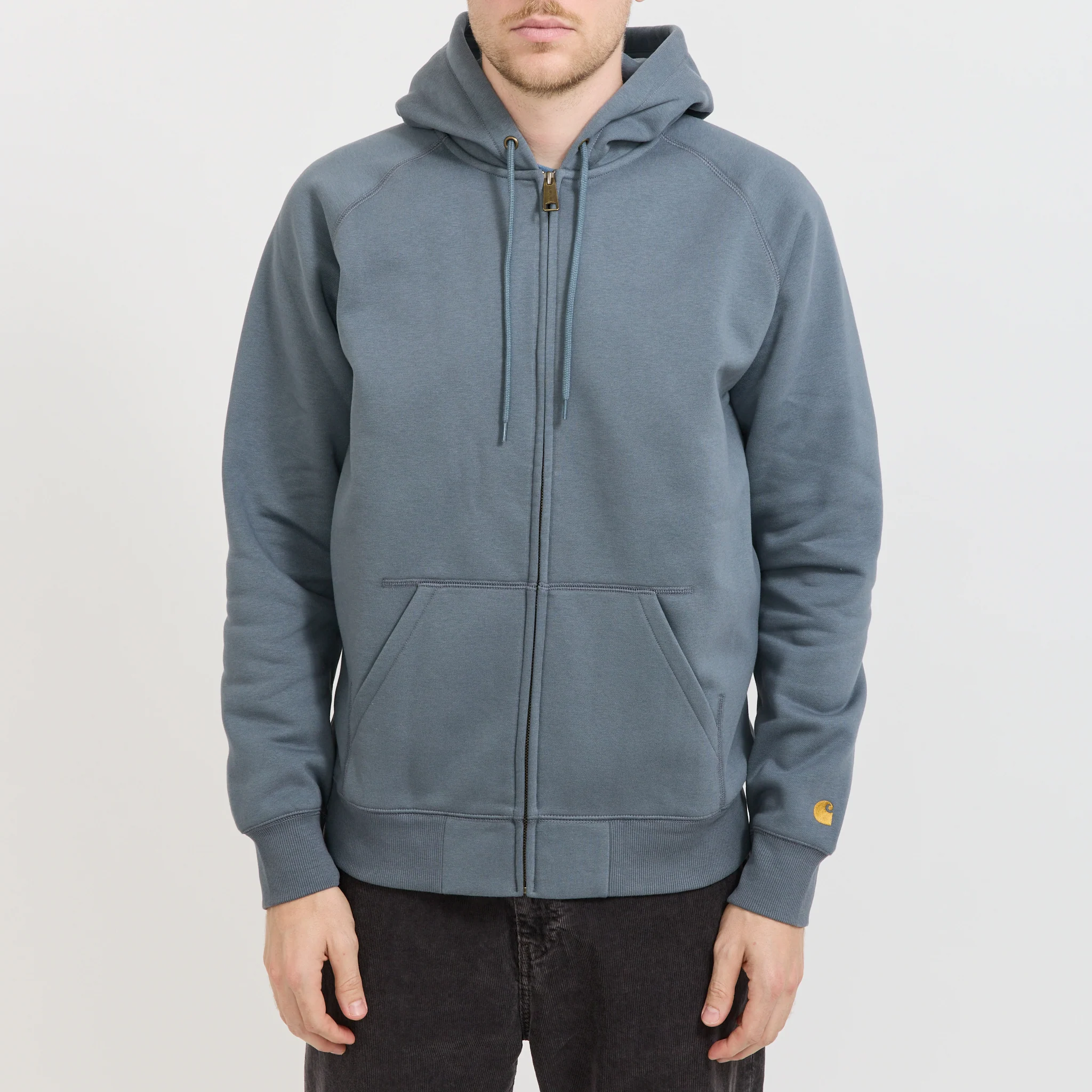 Hooded Chase Jacket Cozy Blue/Gold - Image 5