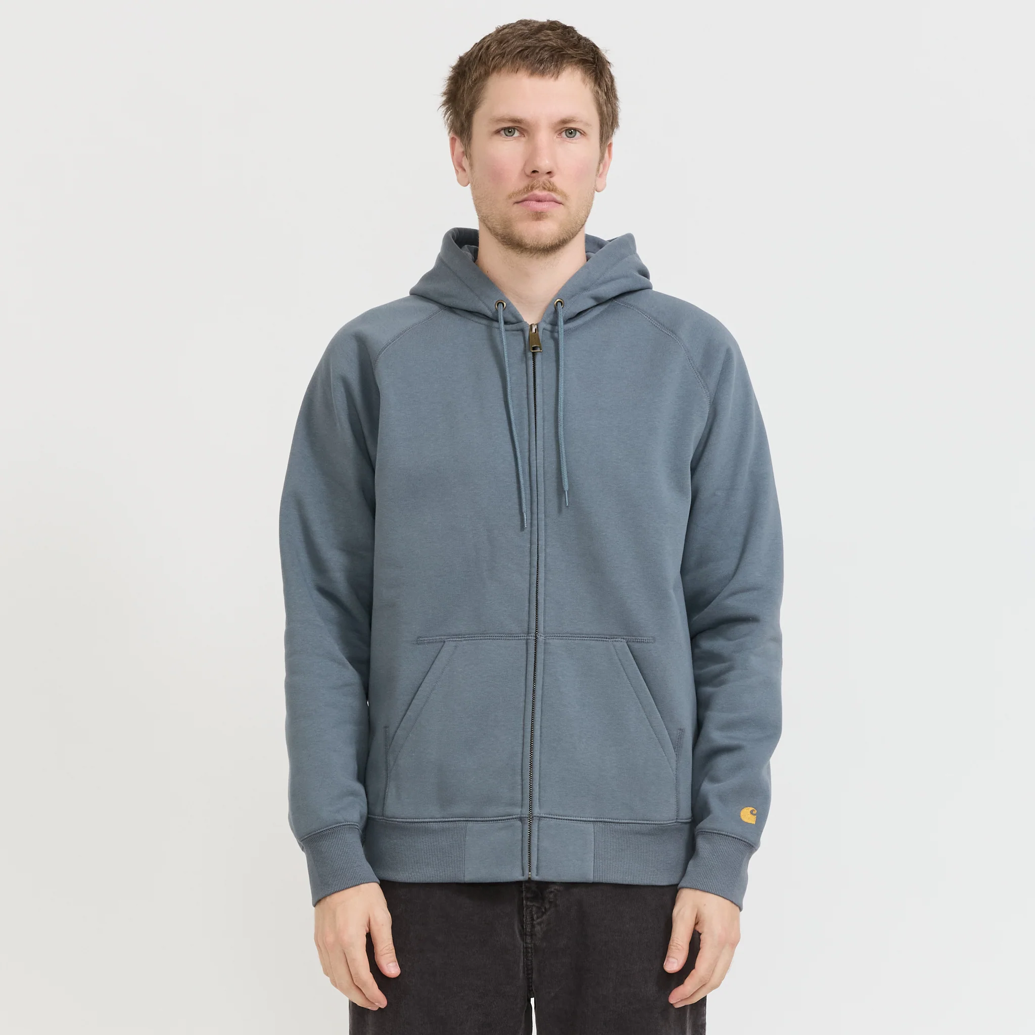 Hooded Chase Jacket Cozy Blue/Gold - Image 7