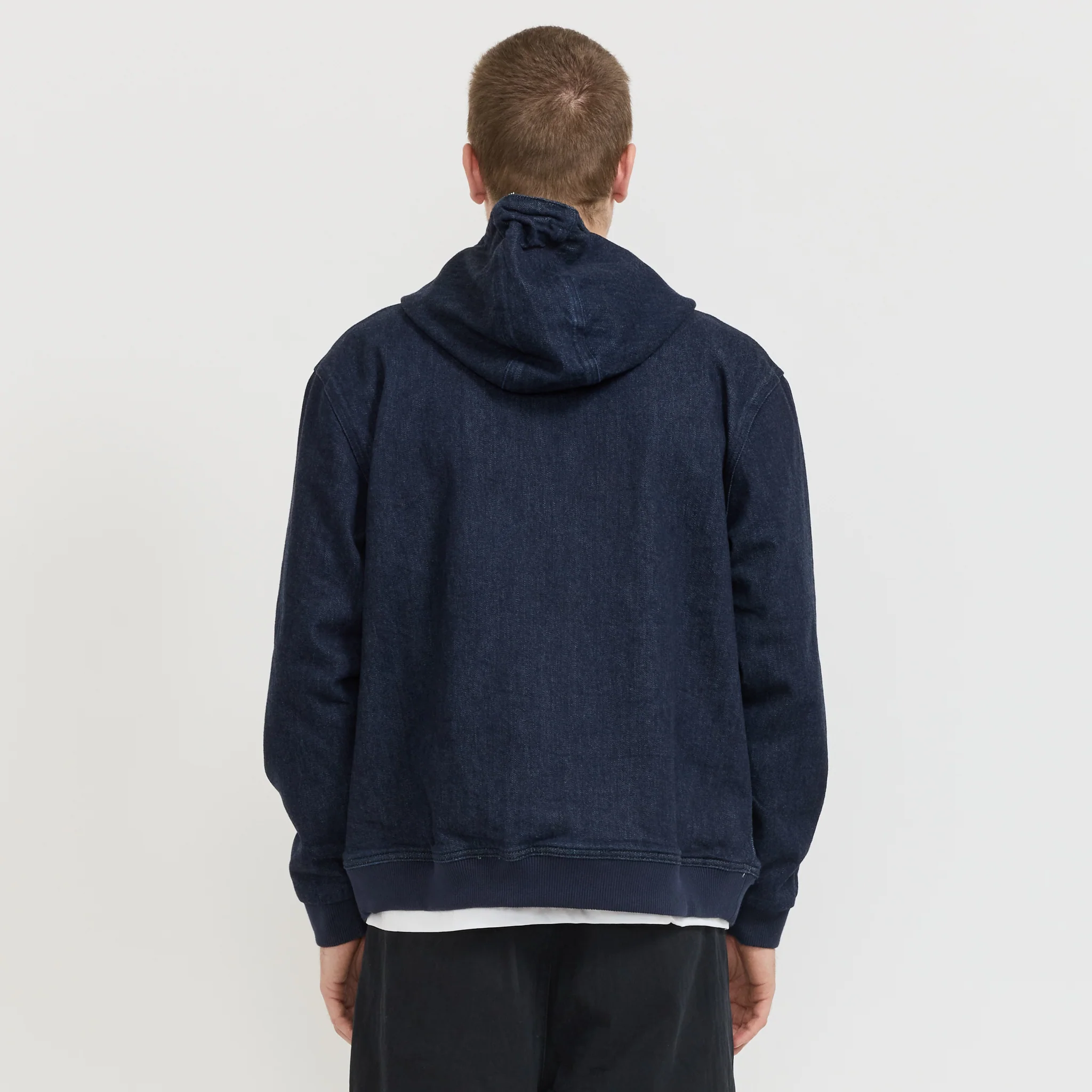Hooded Work Jacket Rinsed Indigo - Image 4