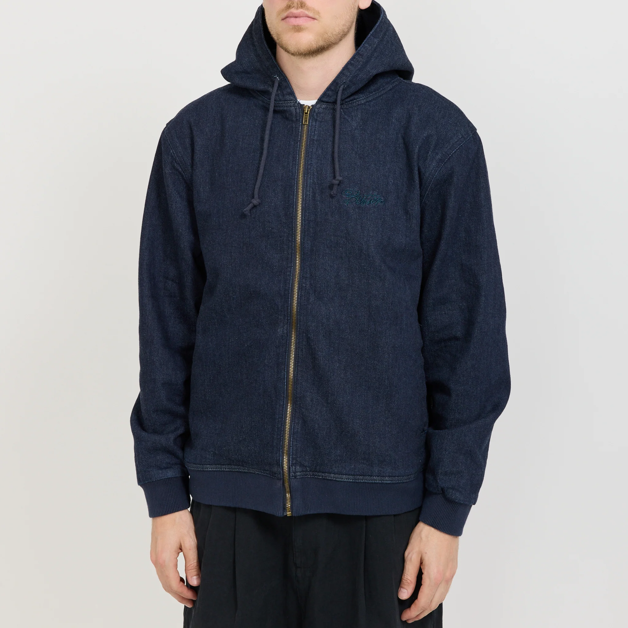 Hooded Work Jacket Rinsed Indigo - Image 5