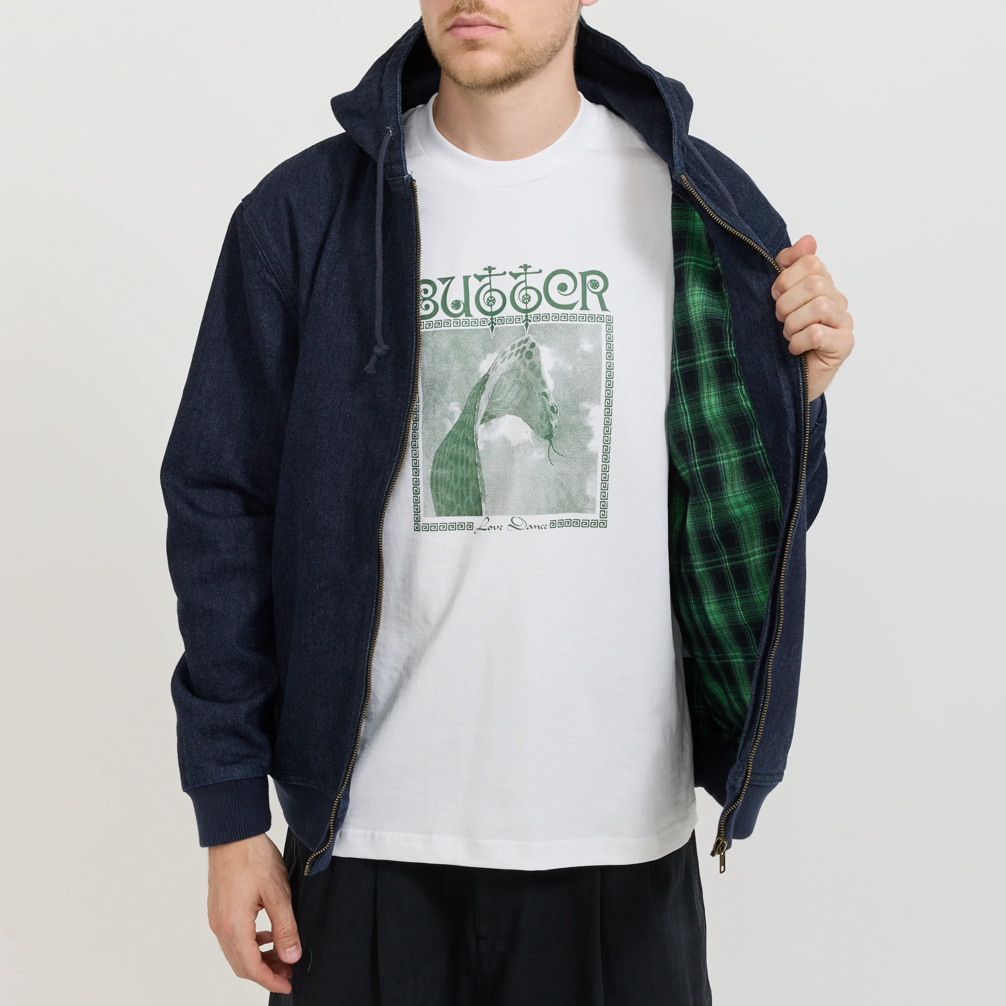 Hooded Work Jacket Rinsed Indigo - Image 6