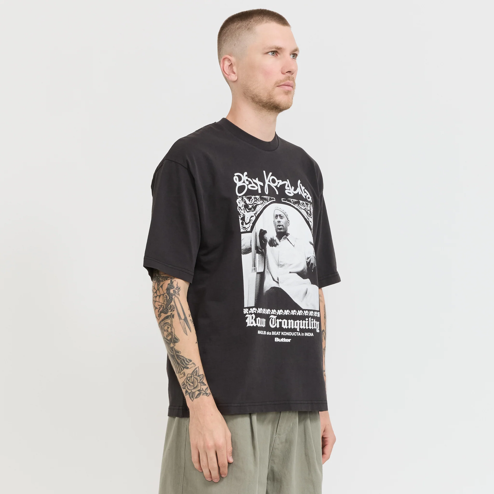 India Tee Washed Black - Image 4
