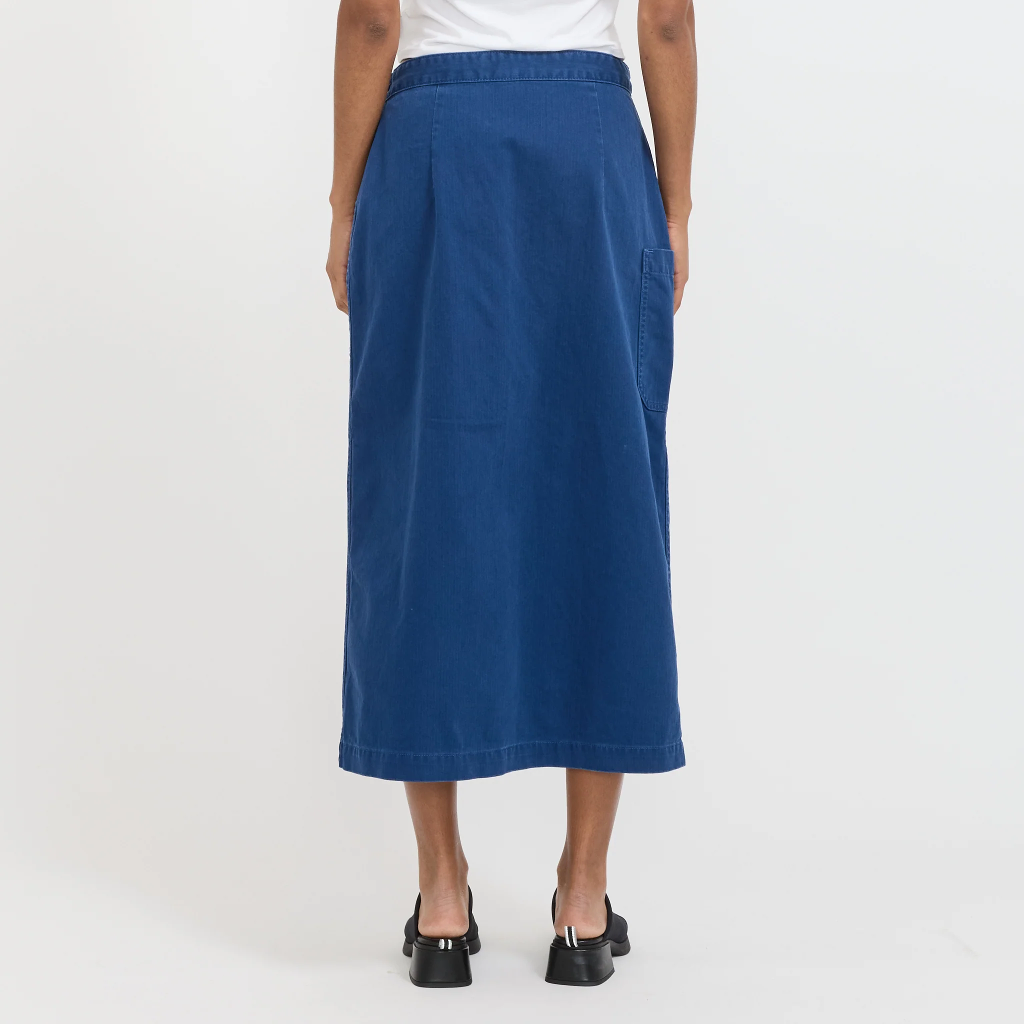 Irma Skirt Herringbone Blue - Image 4
