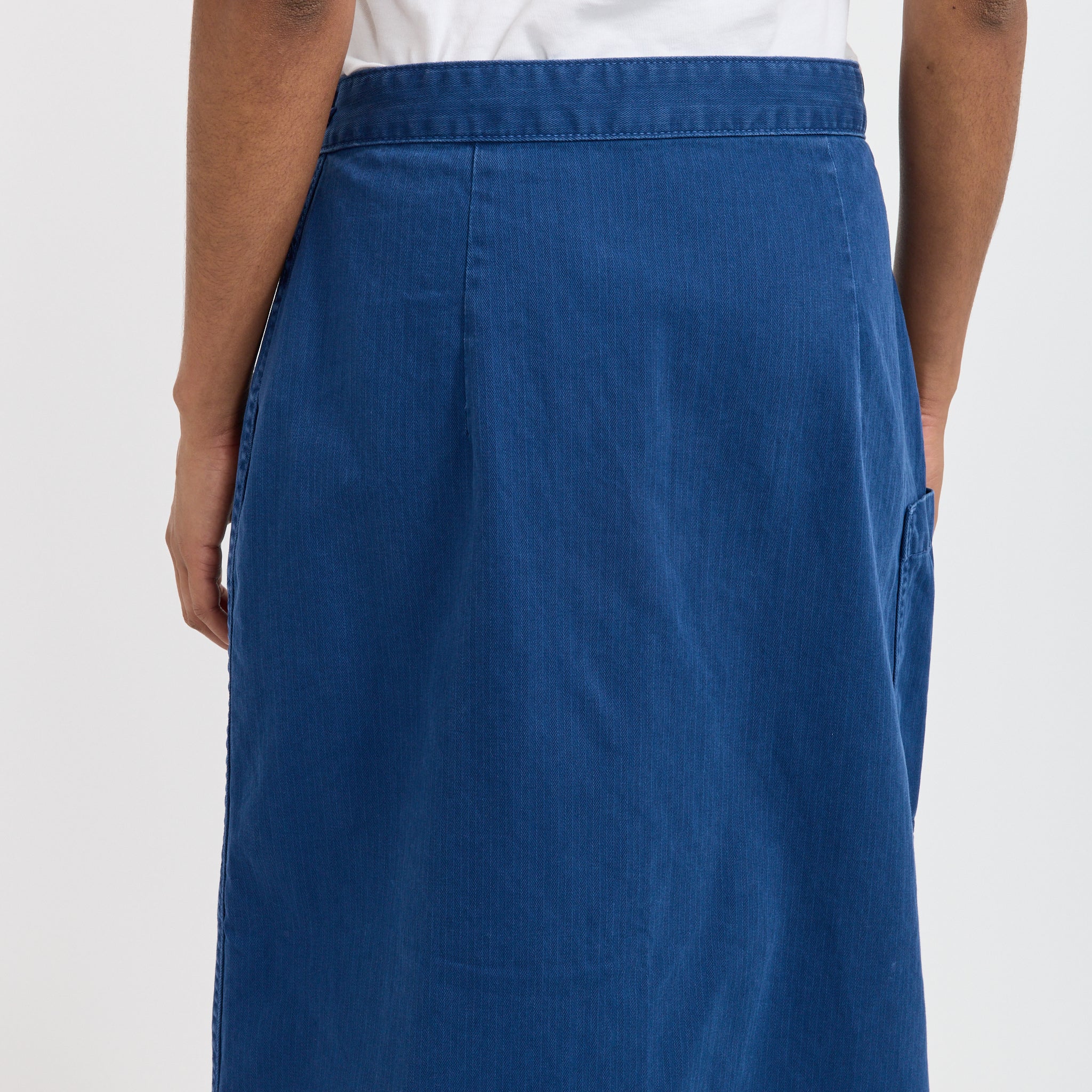 Irma Skirt Herringbone Blue - Image 6
