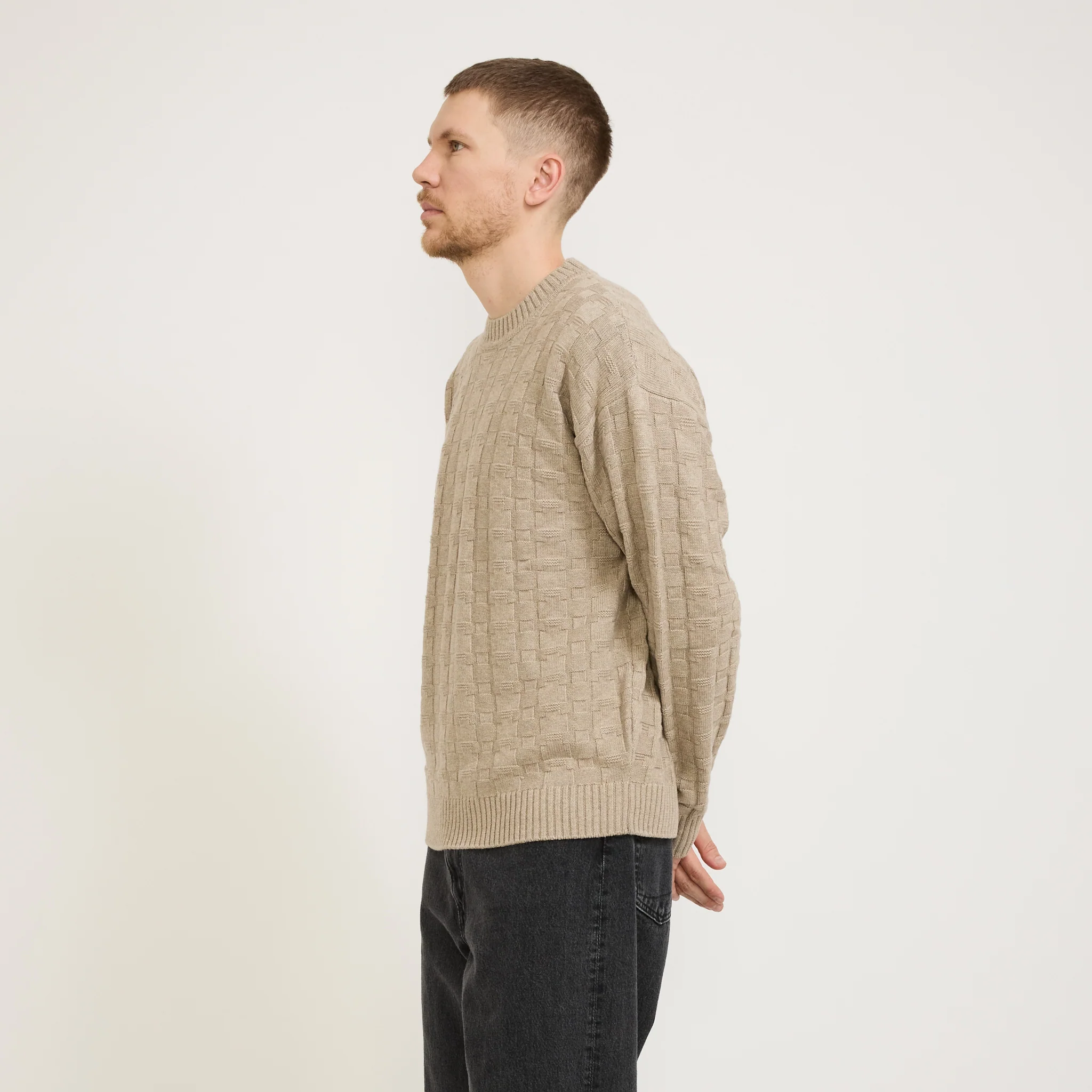 Jonas Cotton/Cashmere Sweater Oatmeal - Image 2