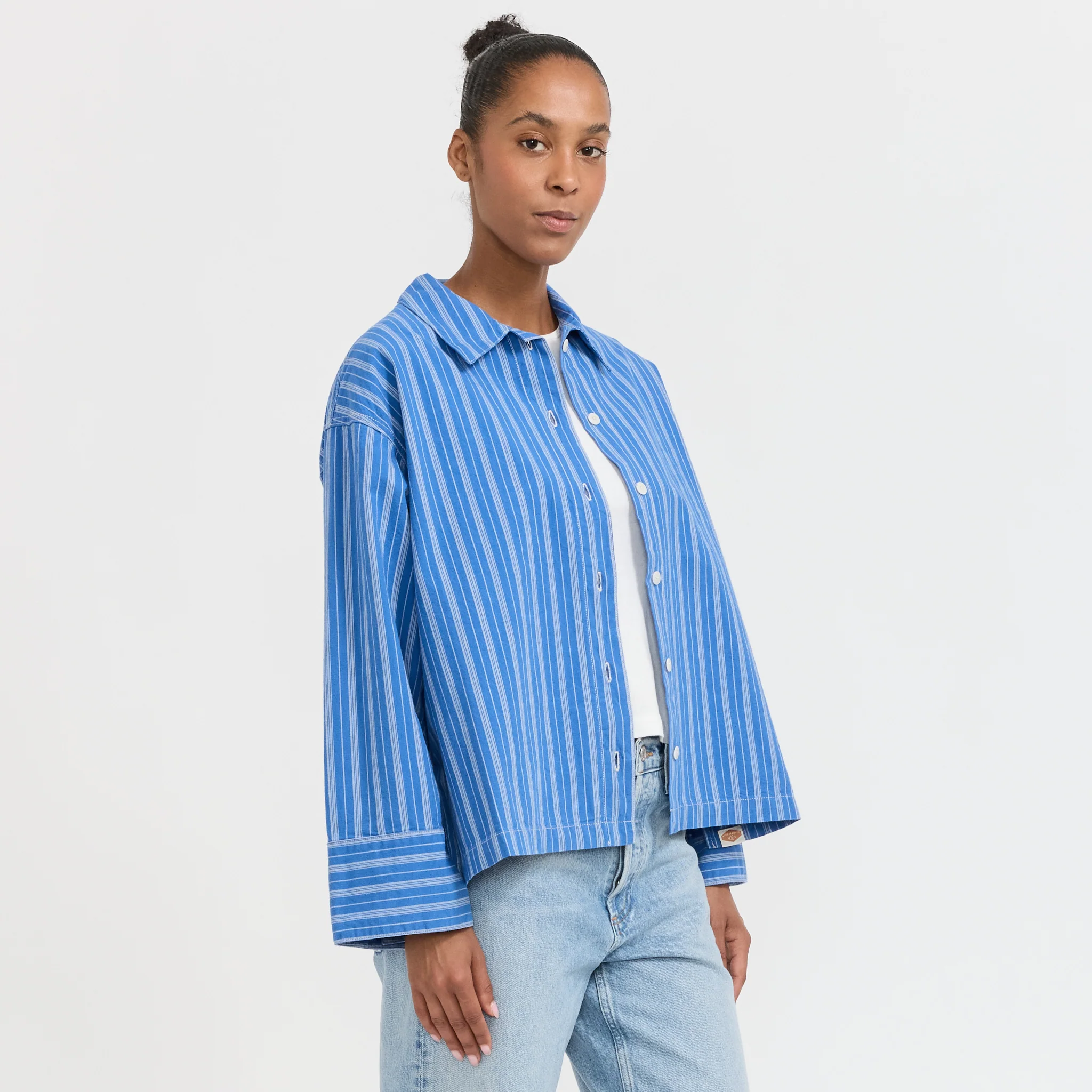 Jutta Shirt Striped Blue/Off White - Image 3