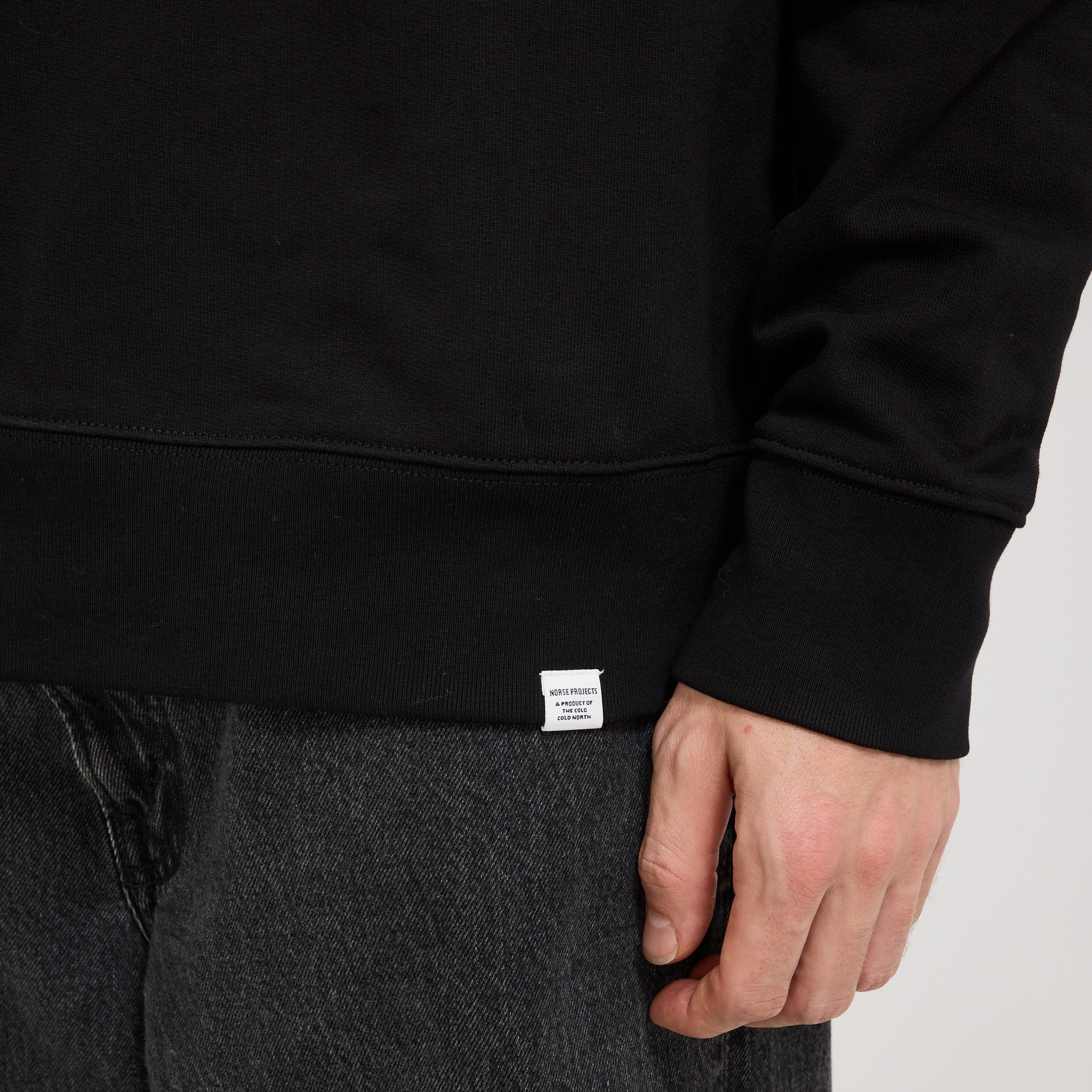 Ketel Relaxed Organic Half Zip Sweater Black - Image 7