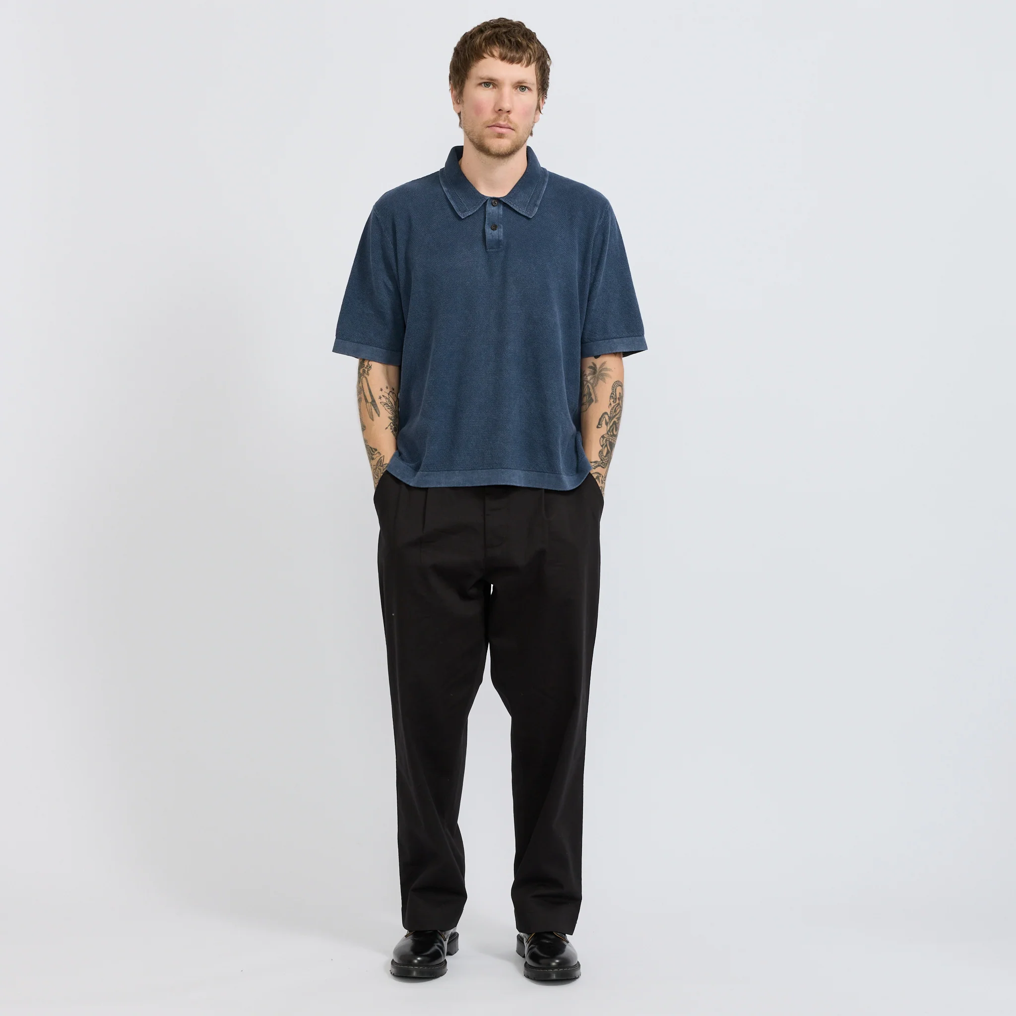 Knit Polo Navy - Image 2