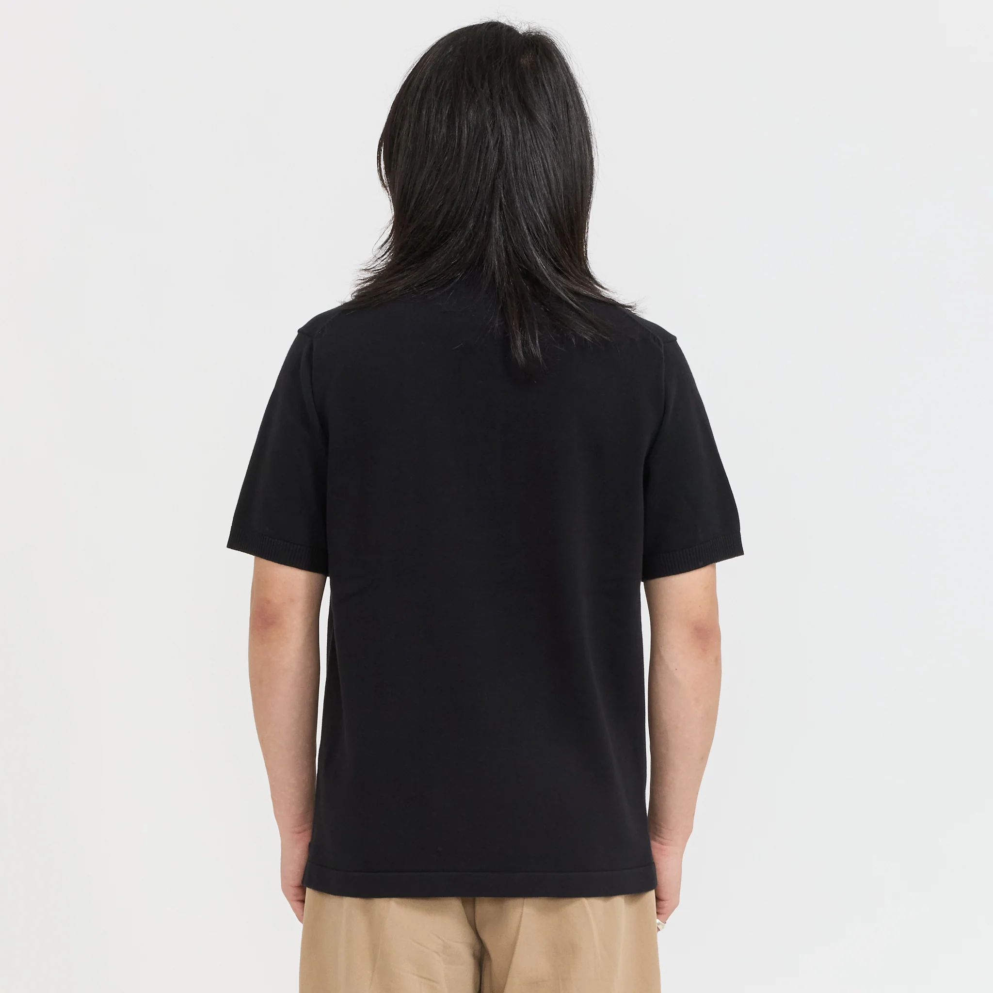 Knit Polo S/S 12G Black - Image 4