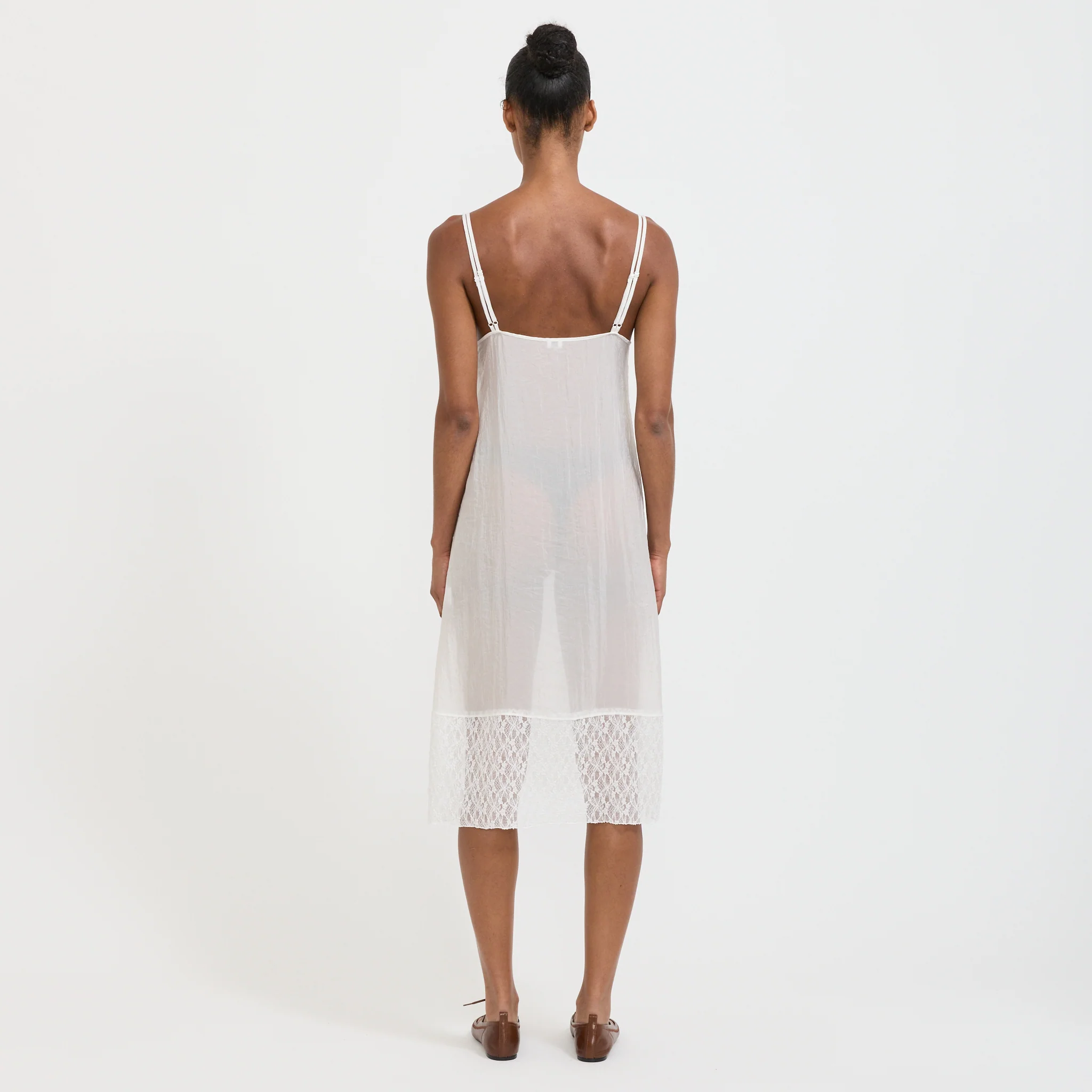 Lace Layered Dress White - Image 3