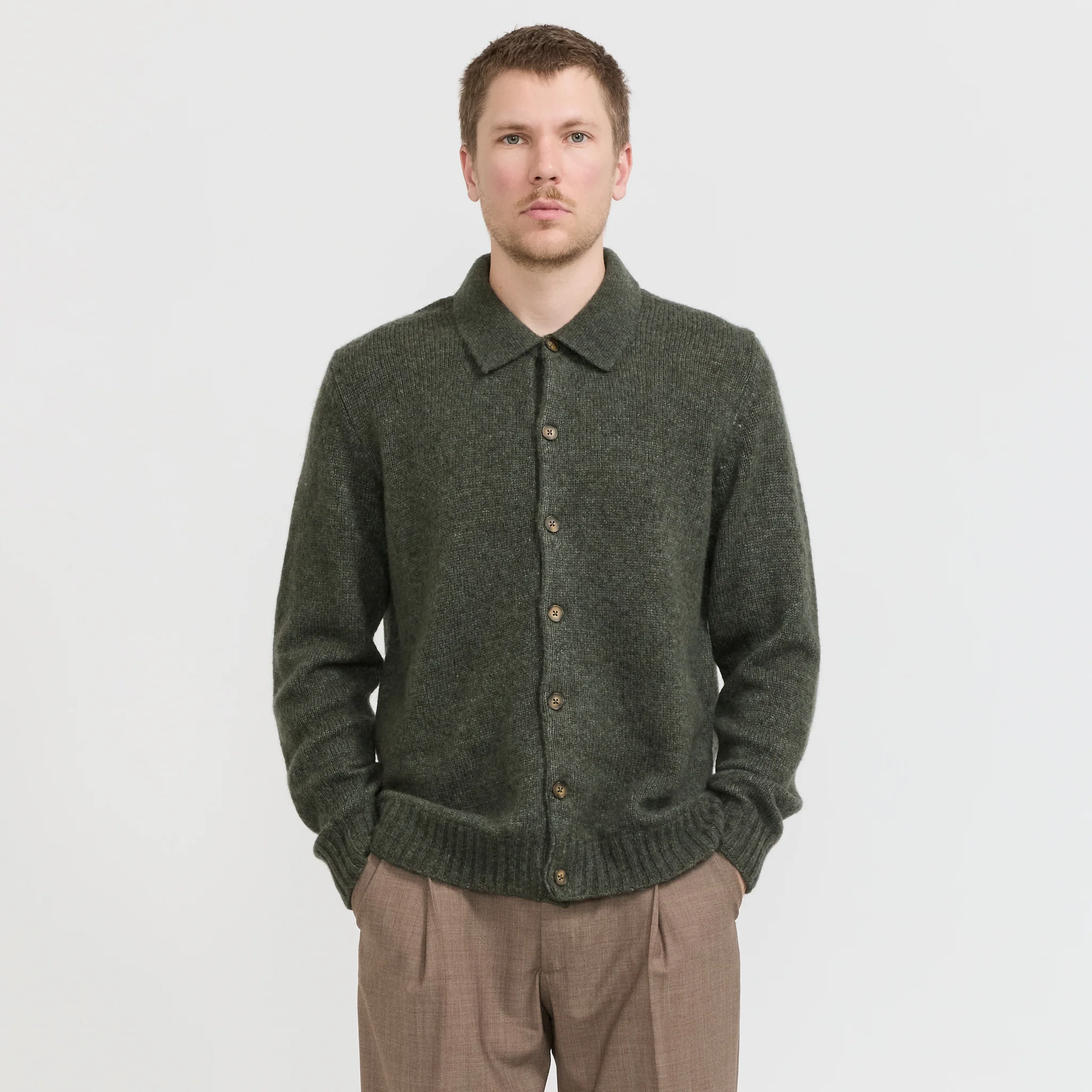 Lee Merino Blend Cardigan Capers