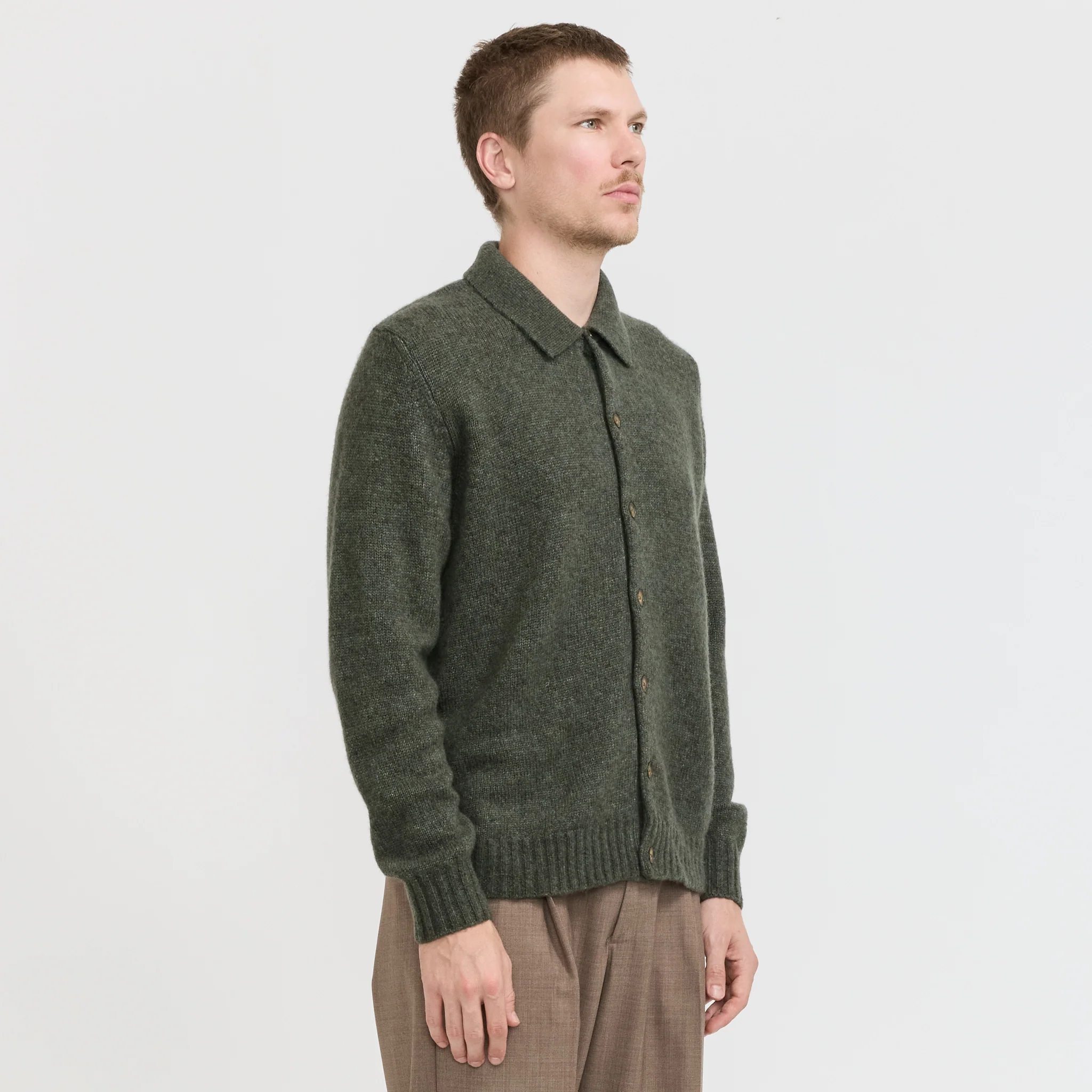 Lee Merino Blend Cardigan Capers - Image 3