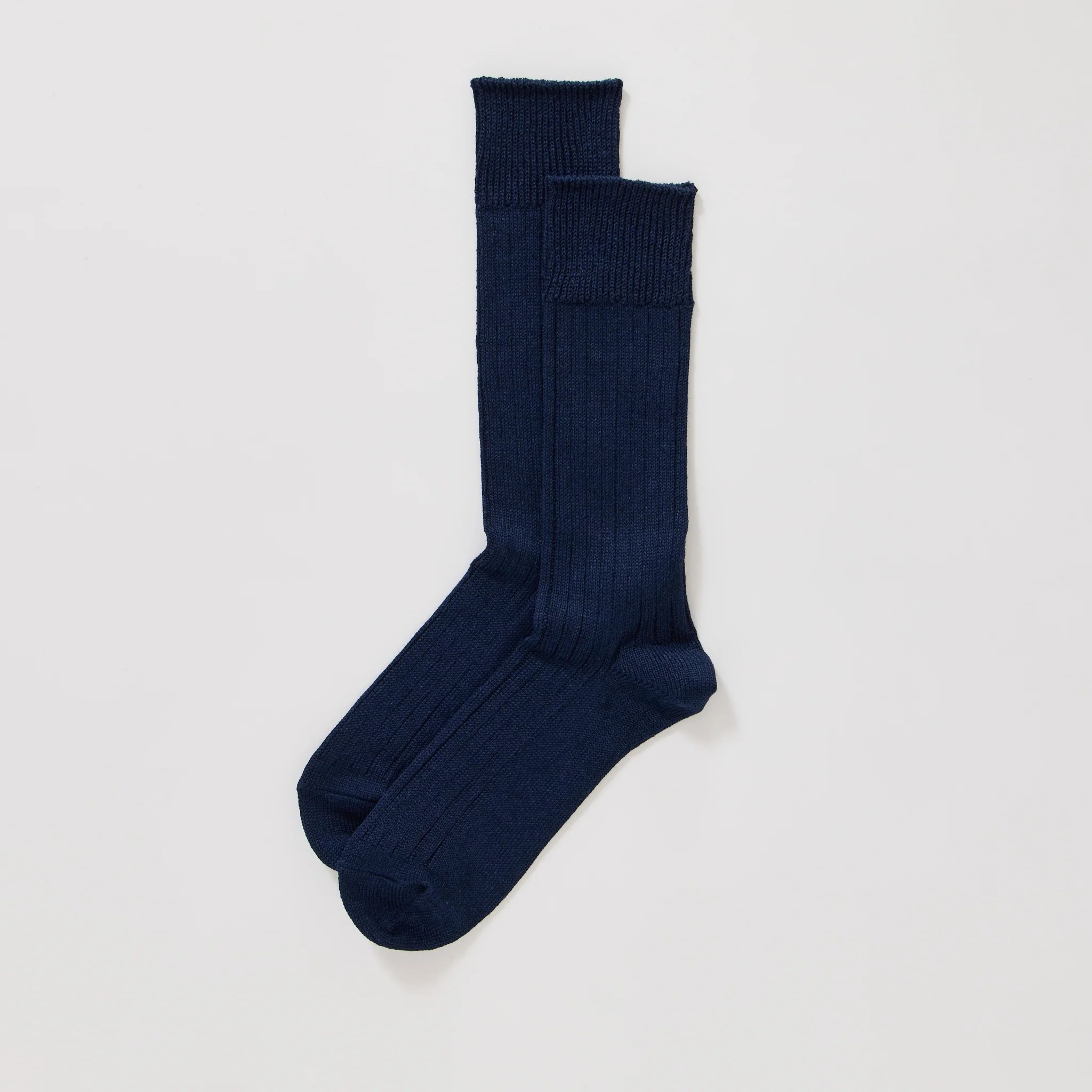 Linen Cotton Crew Navy