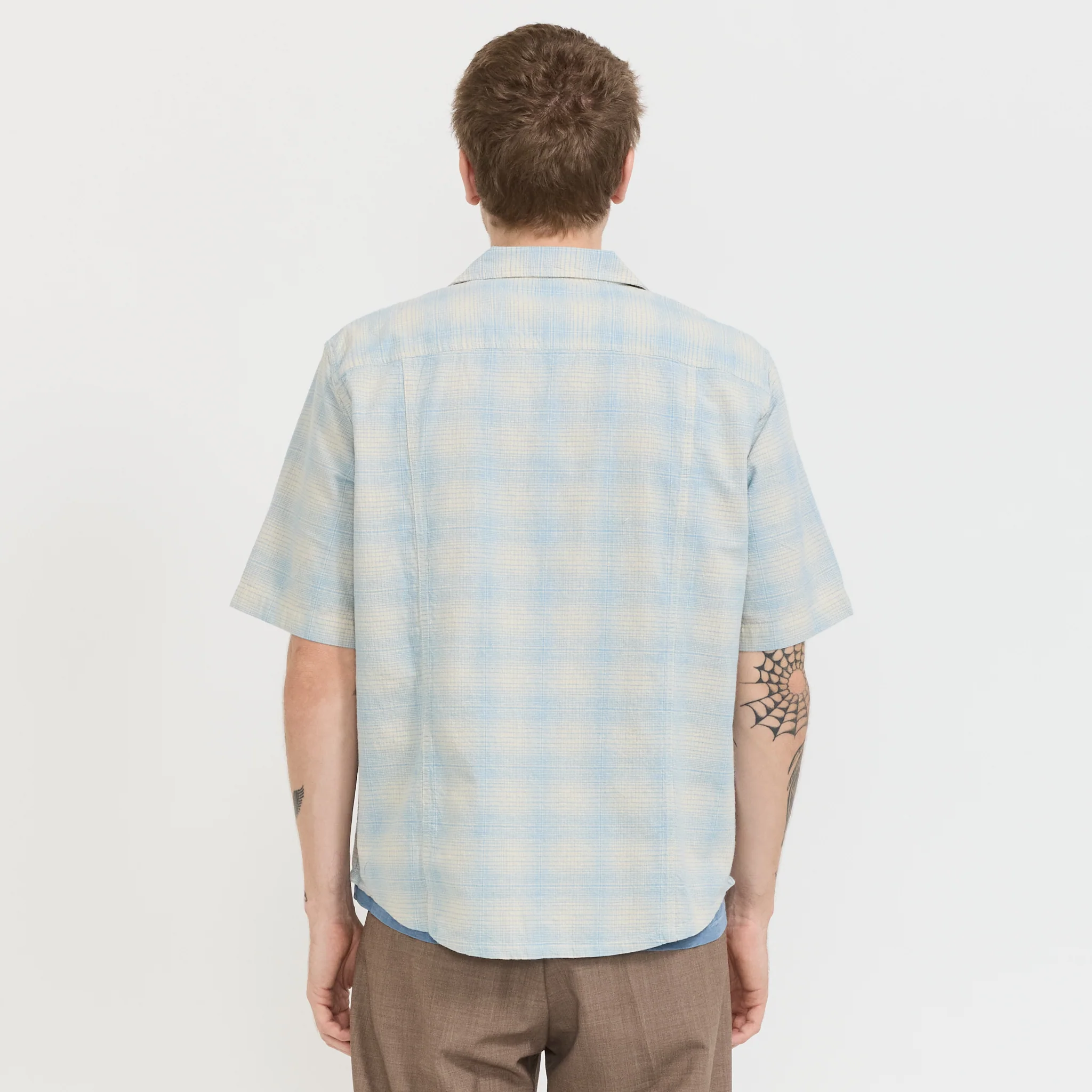 Linen Plaid SS Light Blue - Image 4