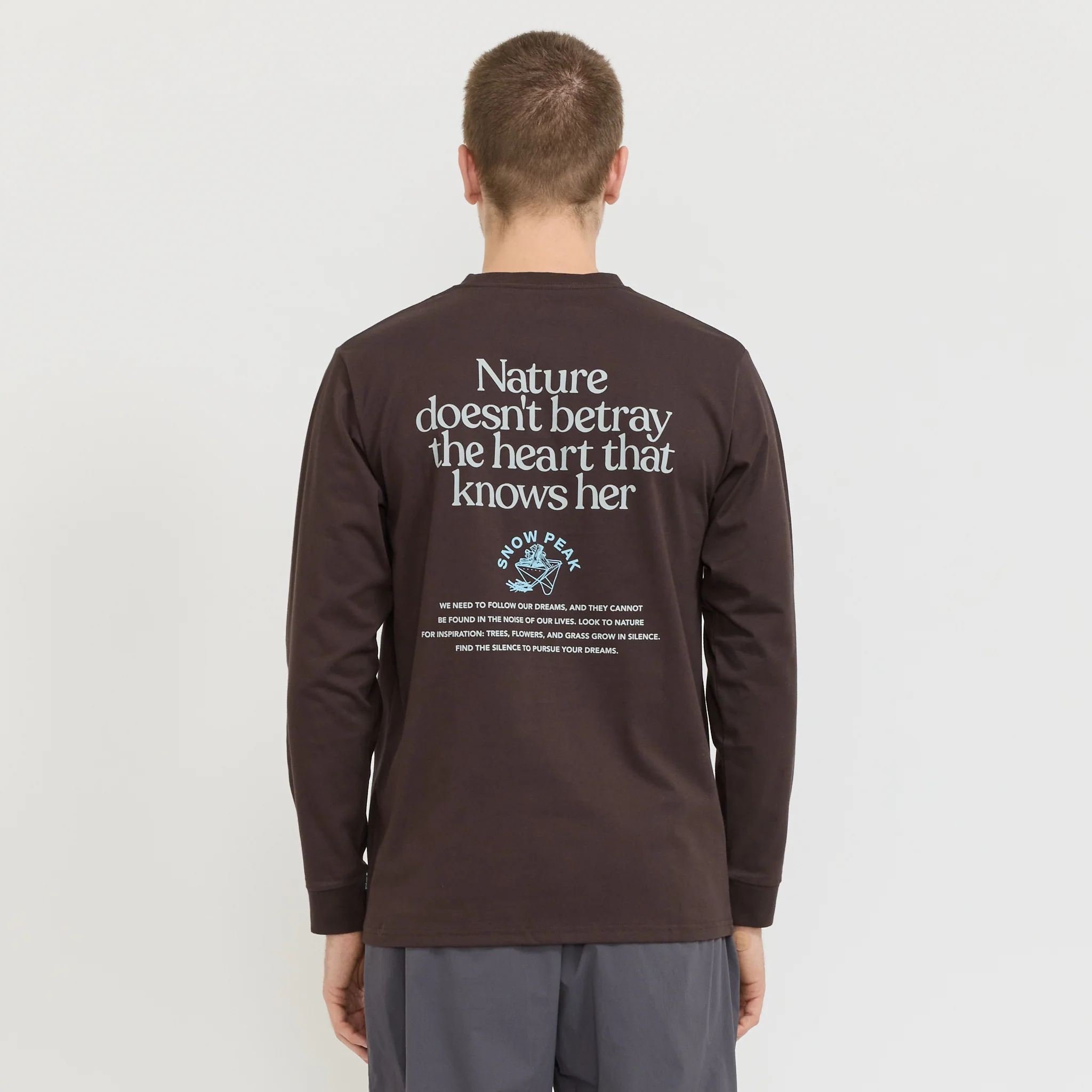 Living With Nature T-Shirt Dark Brown - Image 4