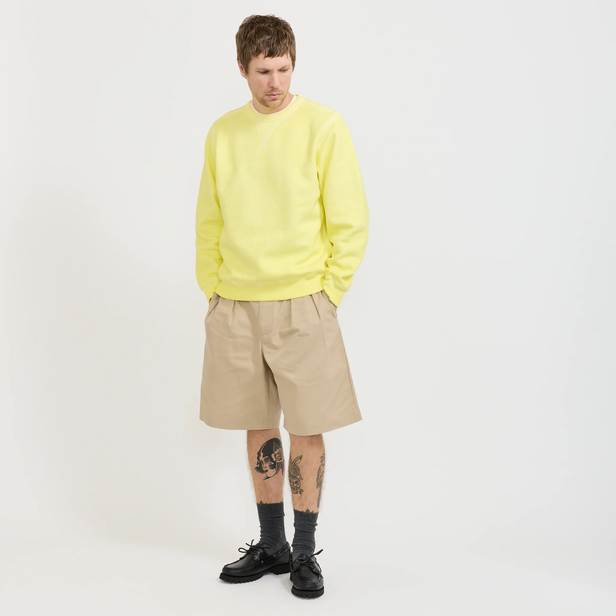 Logo Crewneck Sweat Lemon Grass - Image 2