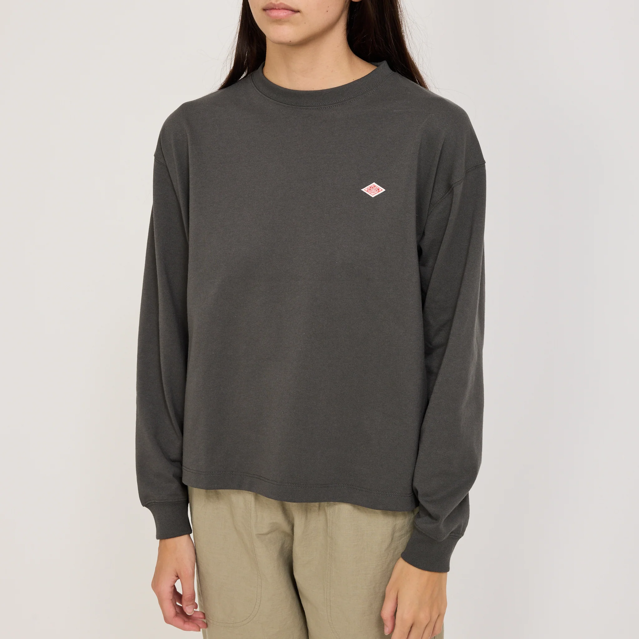 Womens Long Sleeve T-Shirt Coal Grey - Image 5