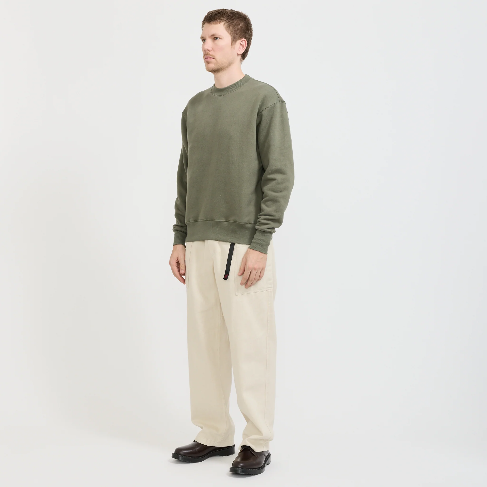 Loopback Crewneck Olive - Image 2