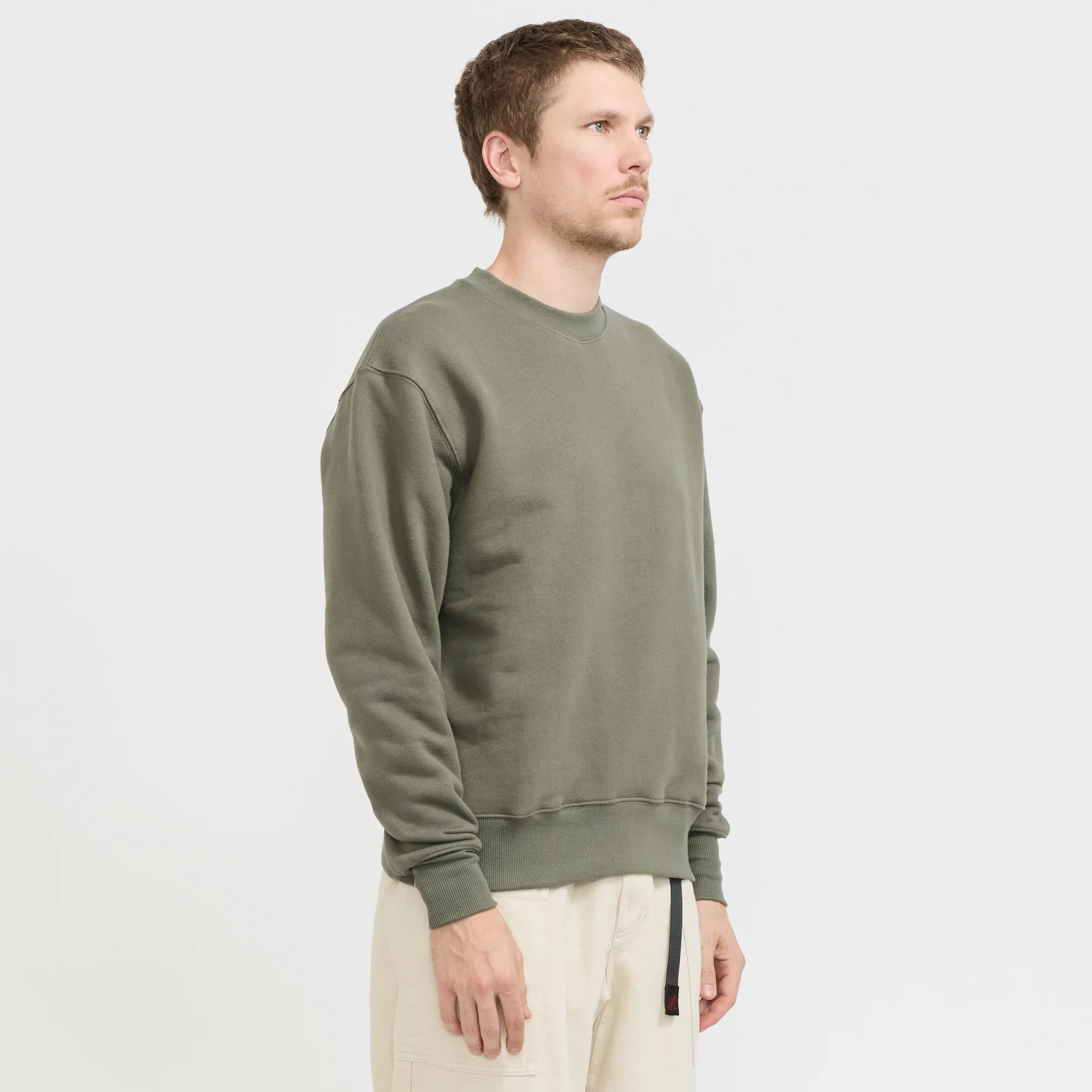 Loopback Crewneck Olive - Image 3