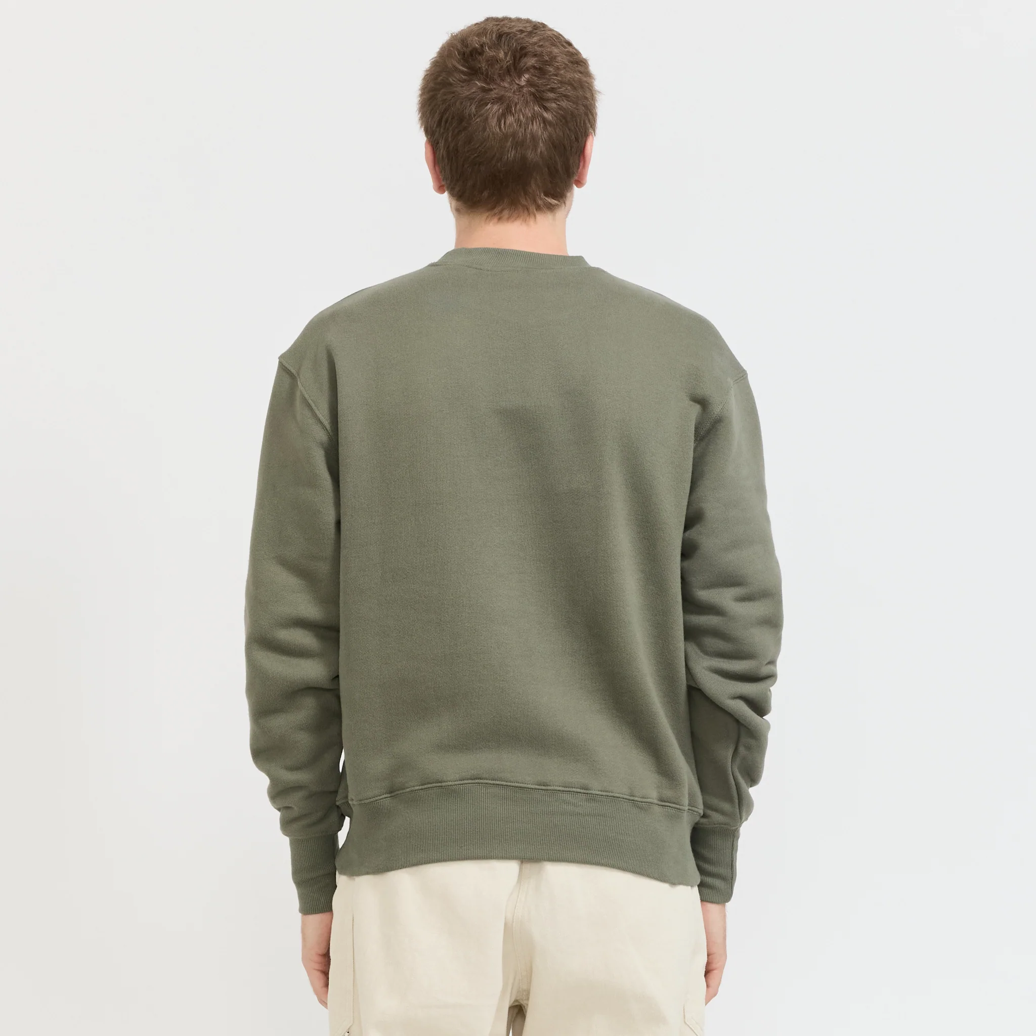 Loopback Crewneck Olive - Image 4