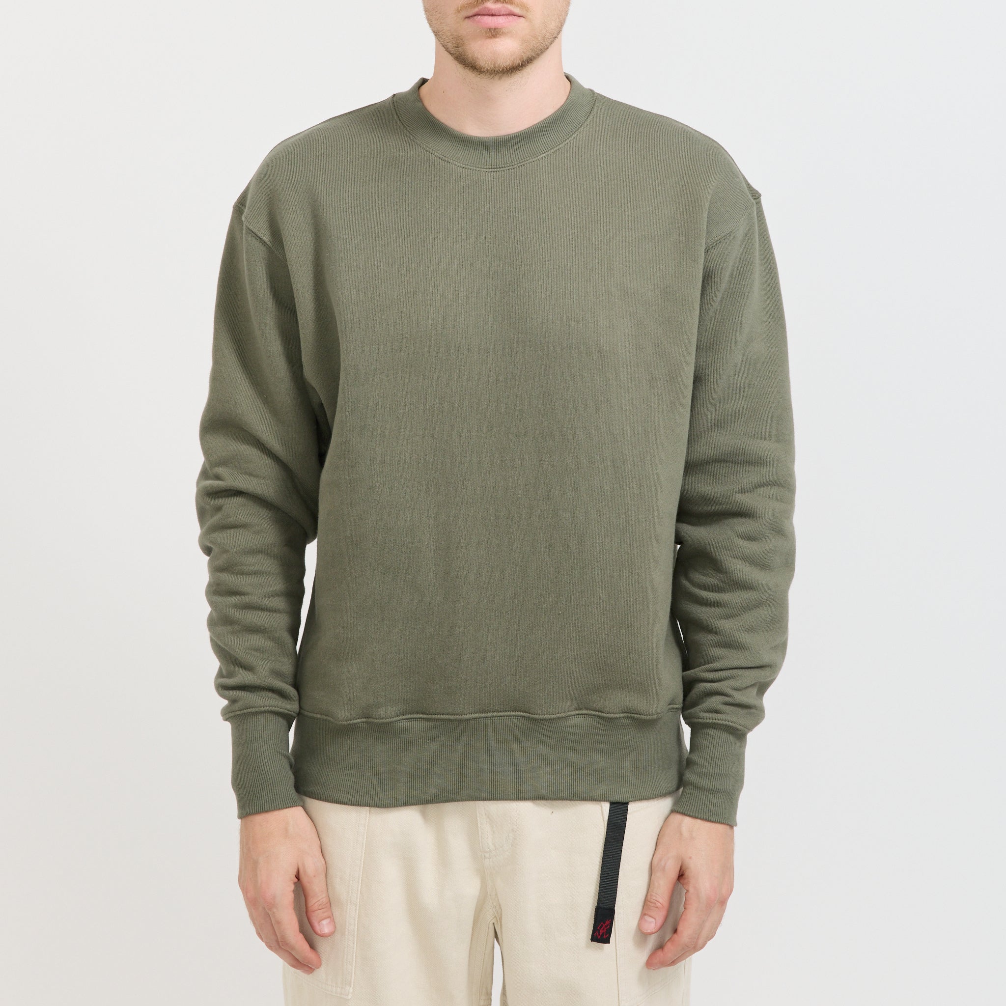Loopback Crewneck Olive - Image 5