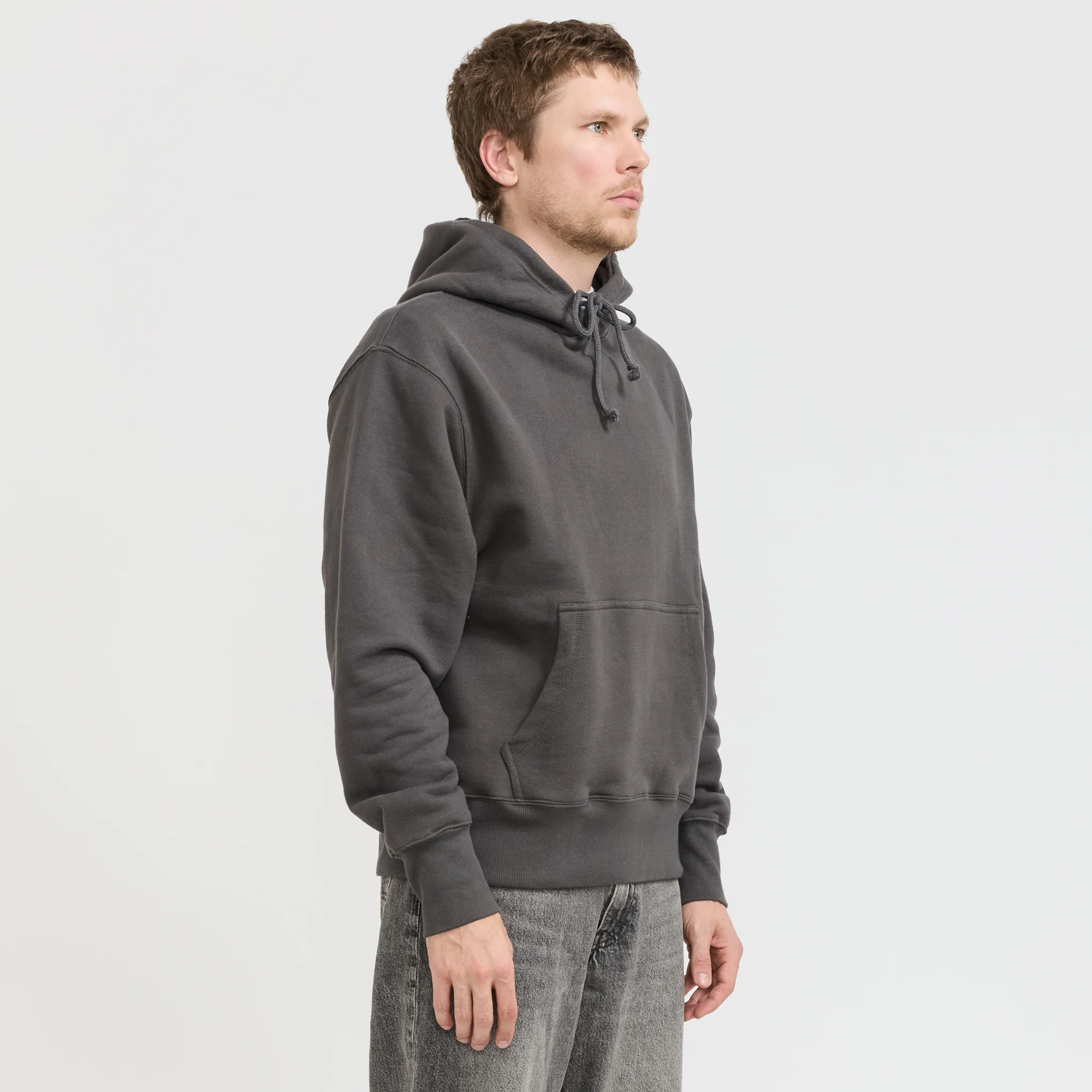 Loopback Hoodie Washed Black - Image 3