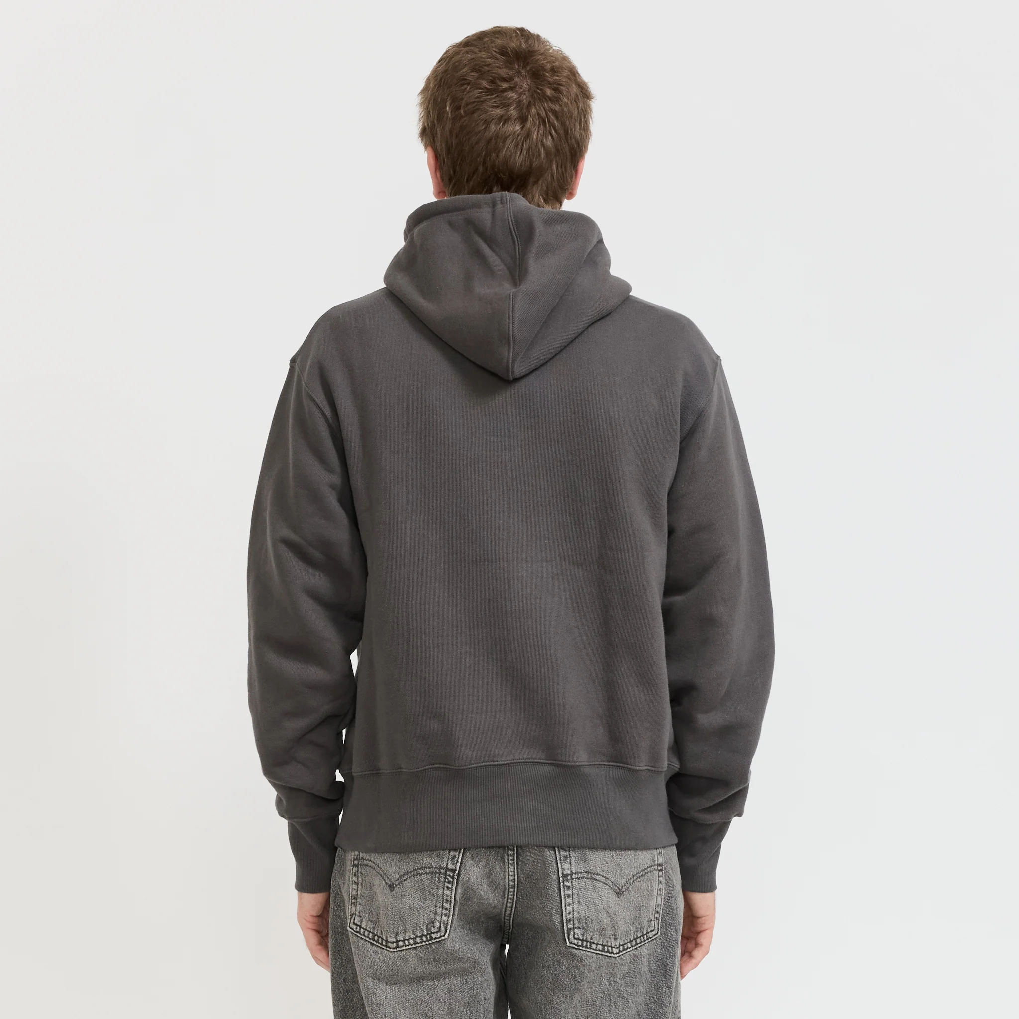Loopback Hoodie Washed Black - Image 4
