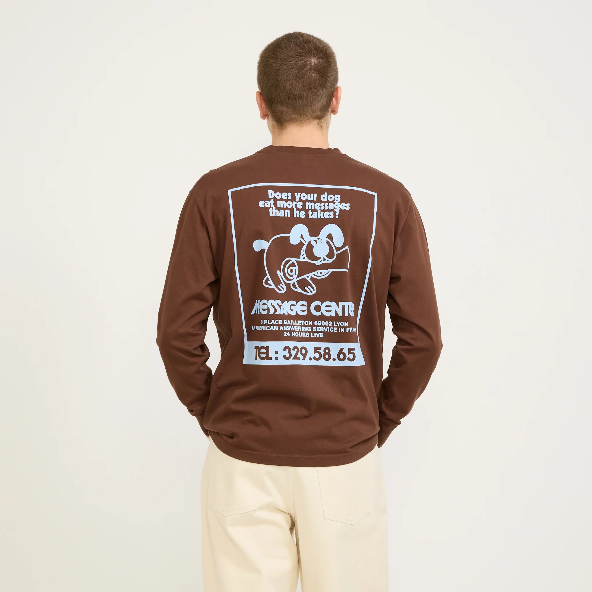 LS Tee Message Choco Brown - Image 5