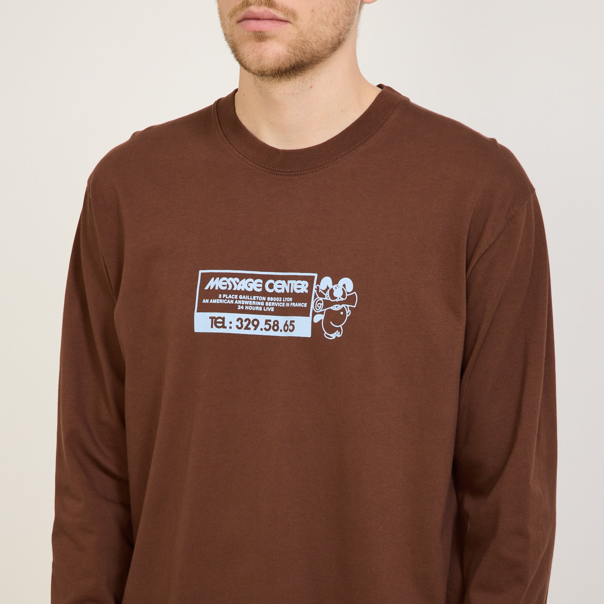 LS Tee Message Choco Brown - Image 6