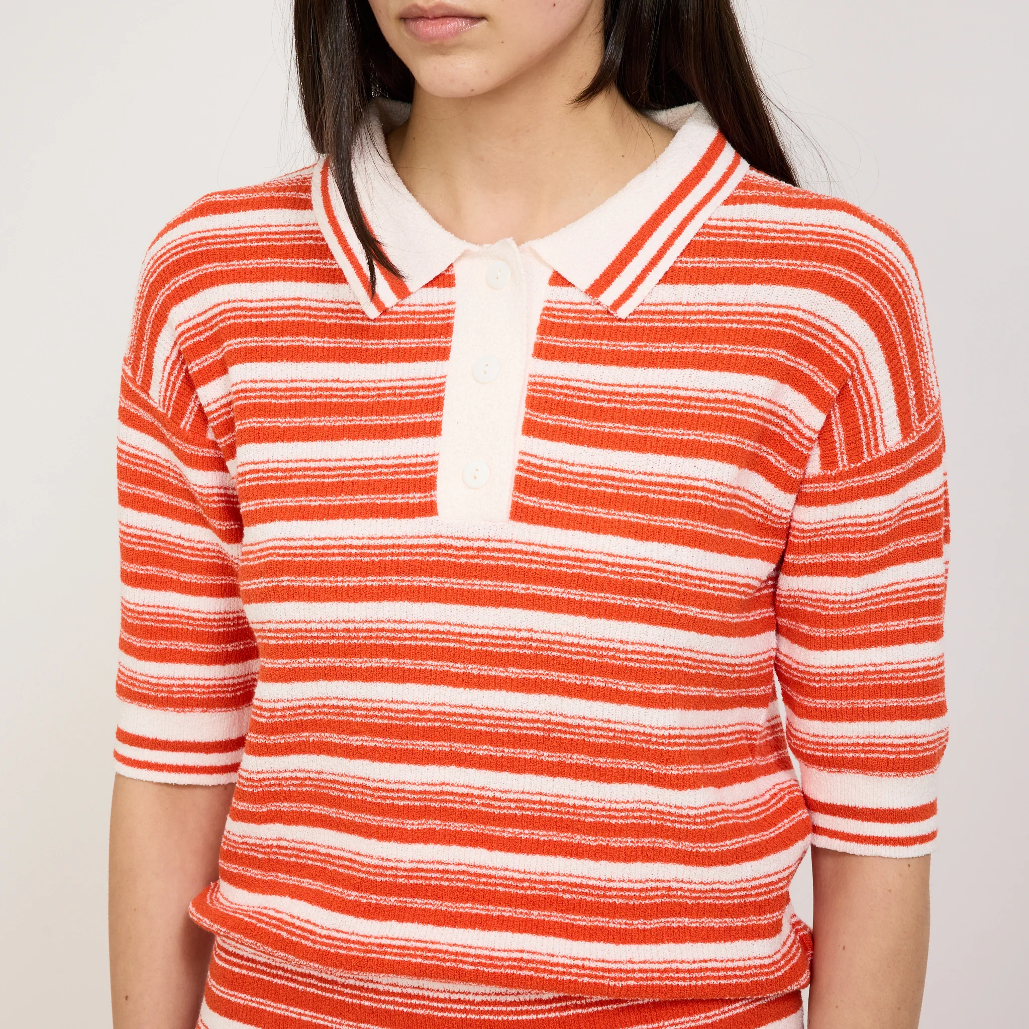 Luna Striped Polo Solar/White - Image 5