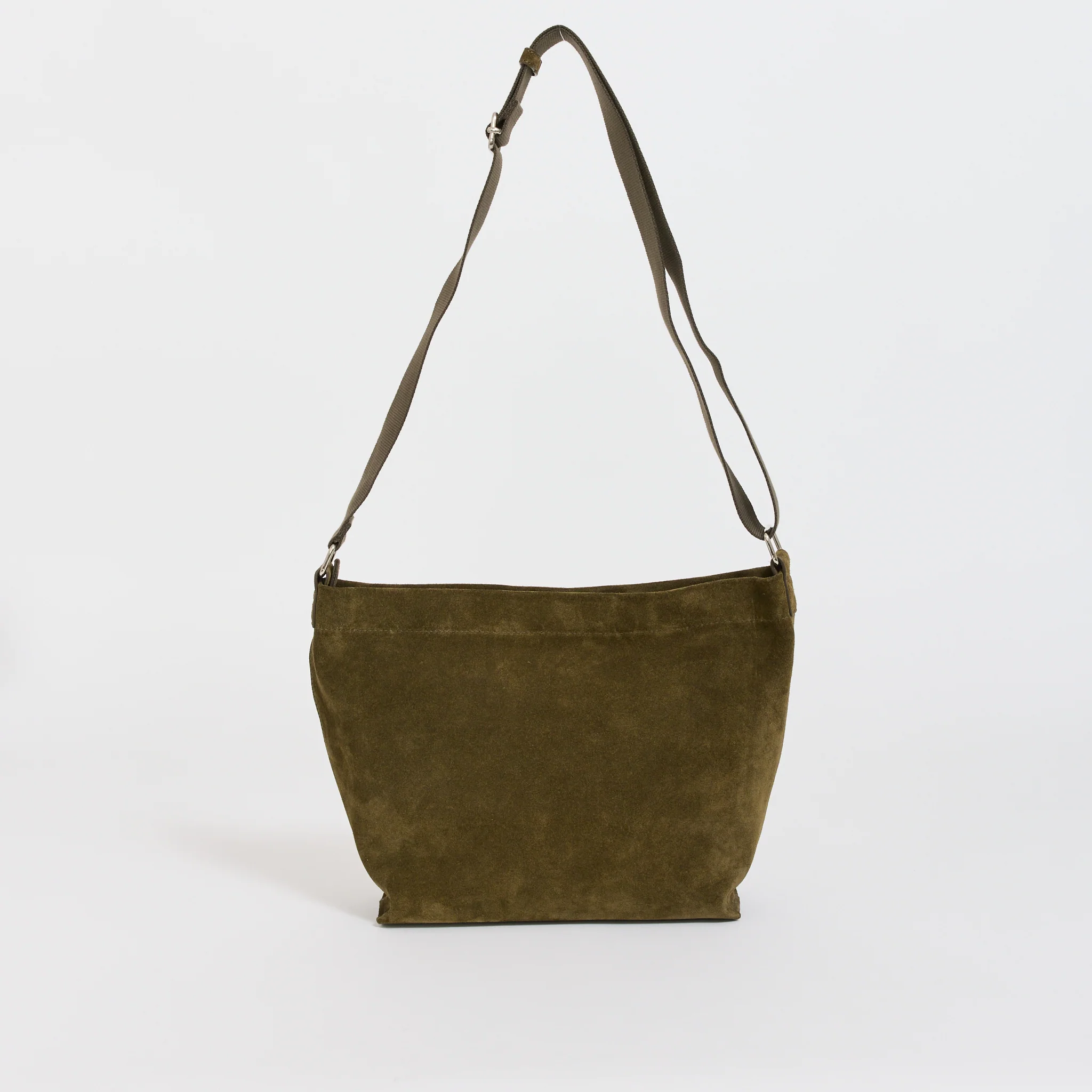 Maiko Satchel Dark Khaki Suede