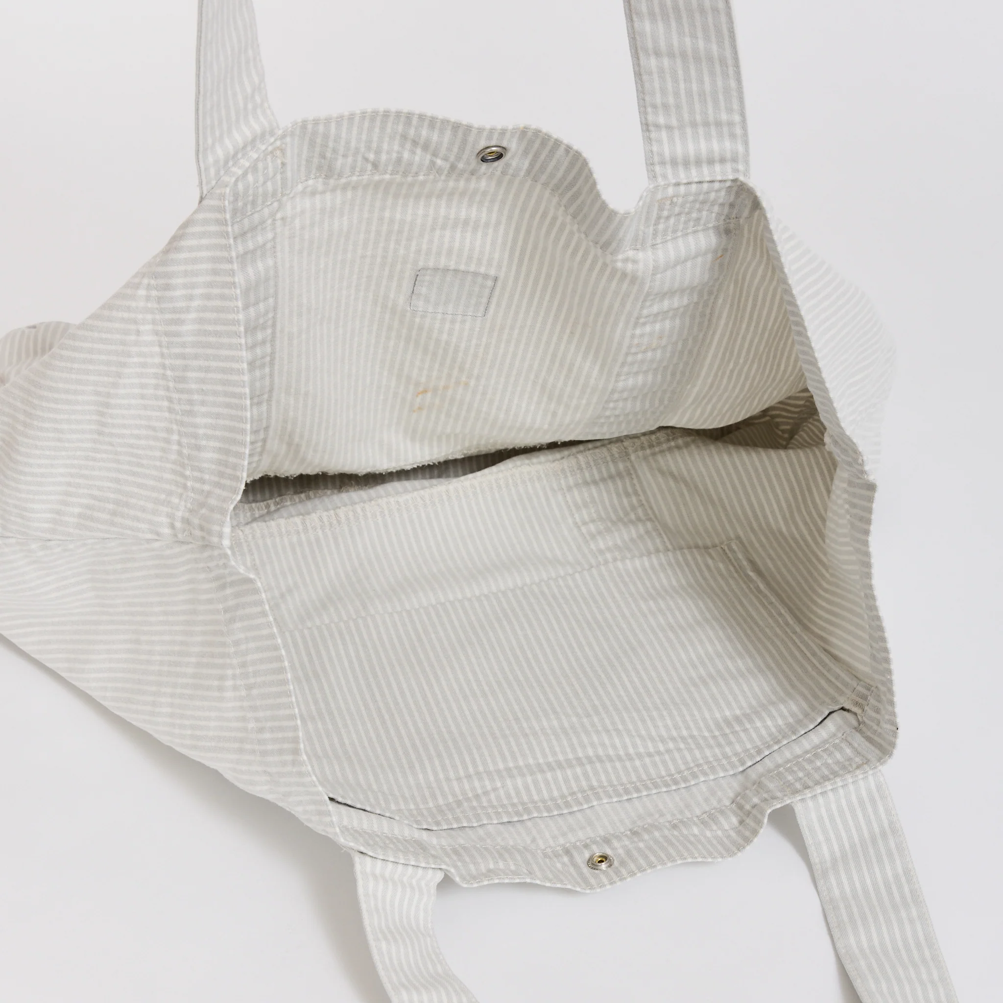 Mercer Tote Bag Stripe Graphite/Wax Bleached - Image 4