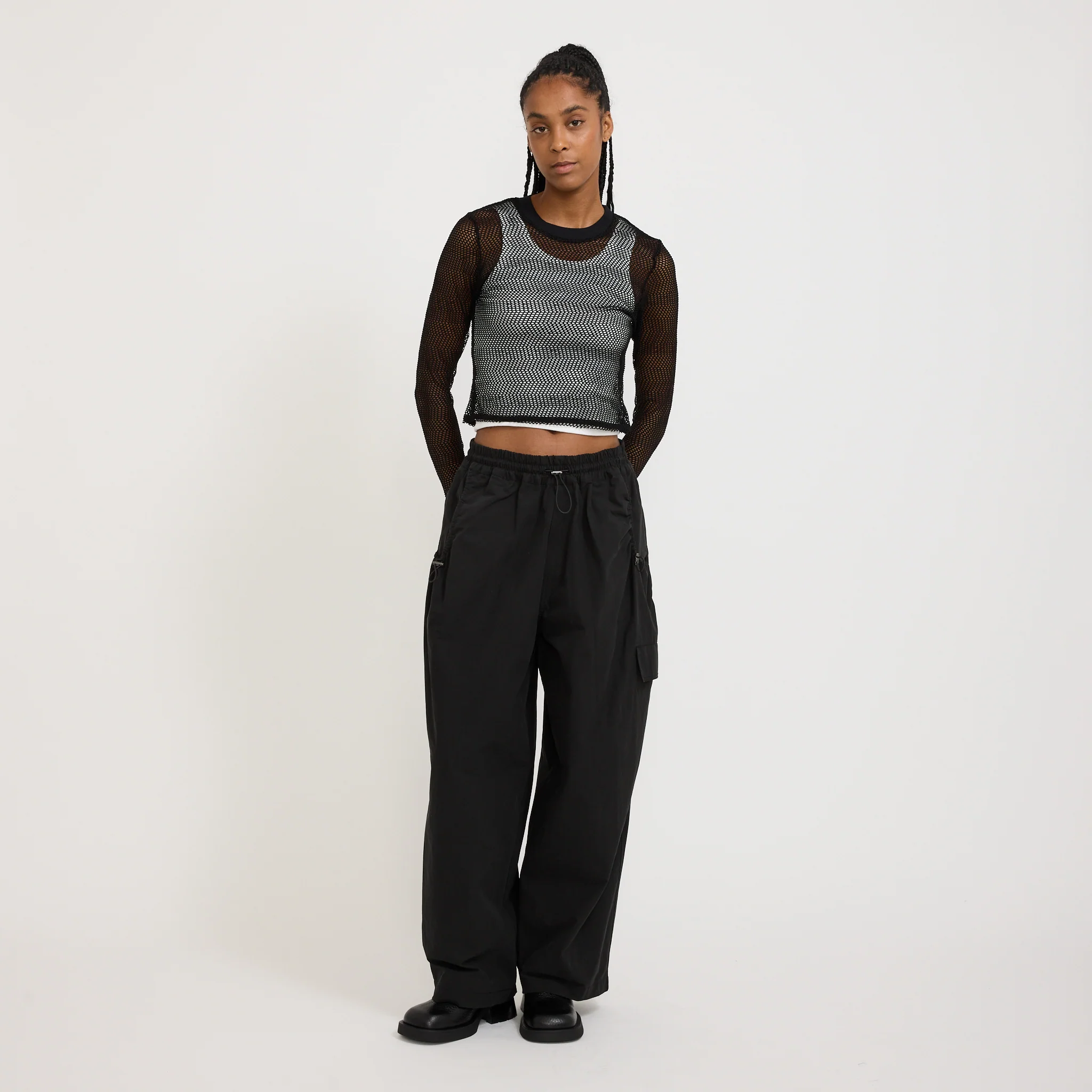 Mesh Baby L/S Top Black - Image 2