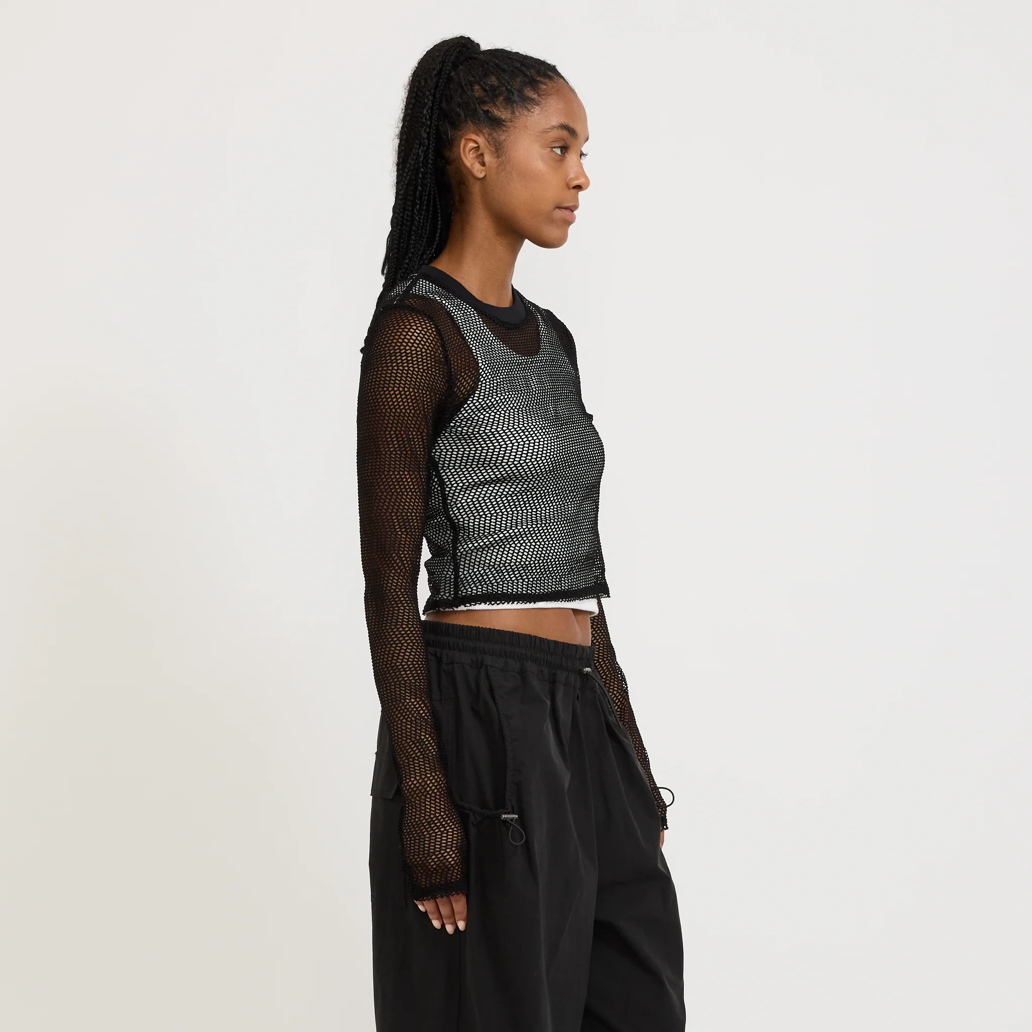 Mesh Baby L/S Top Black - Image 3