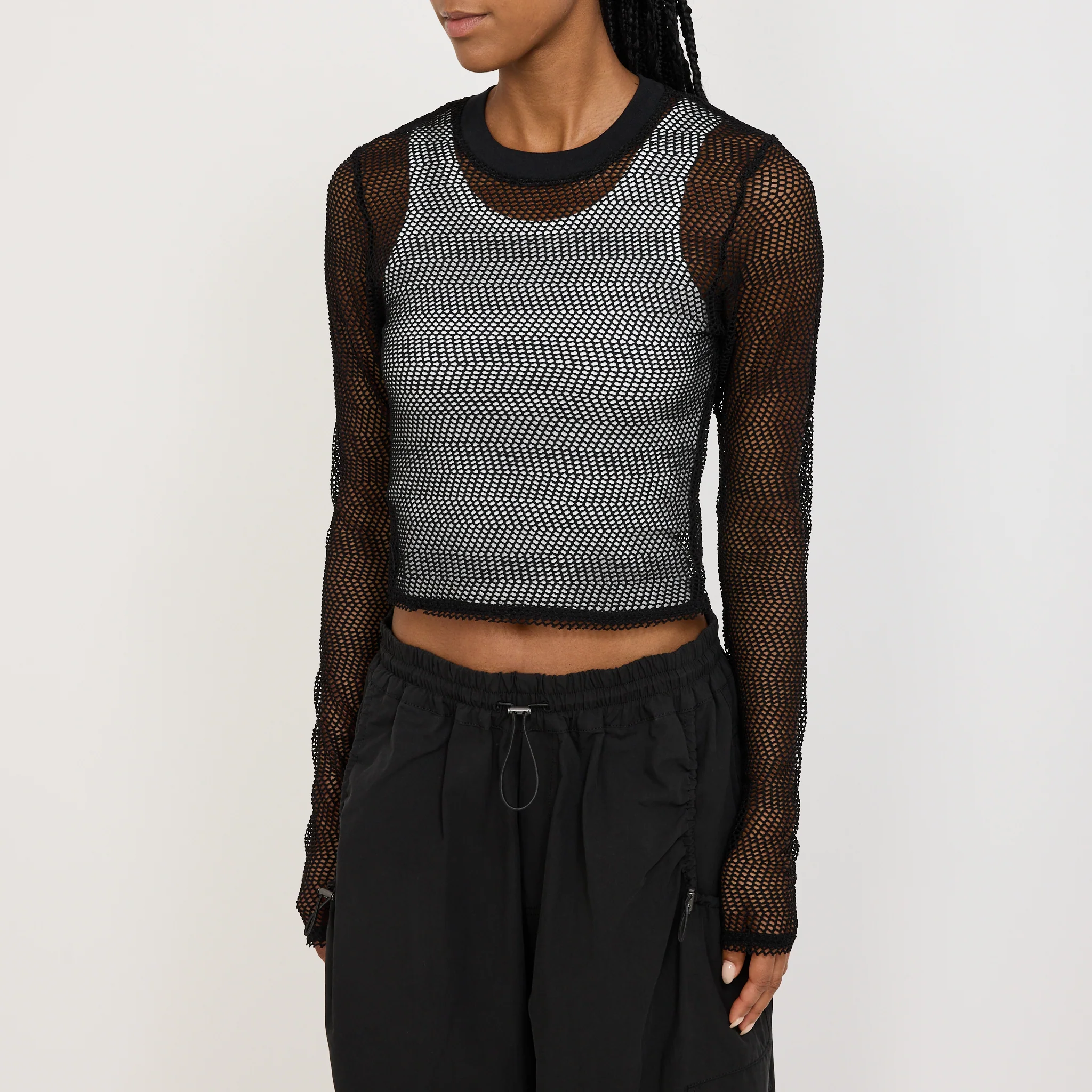 Mesh Baby L/S Top Black - Image 5